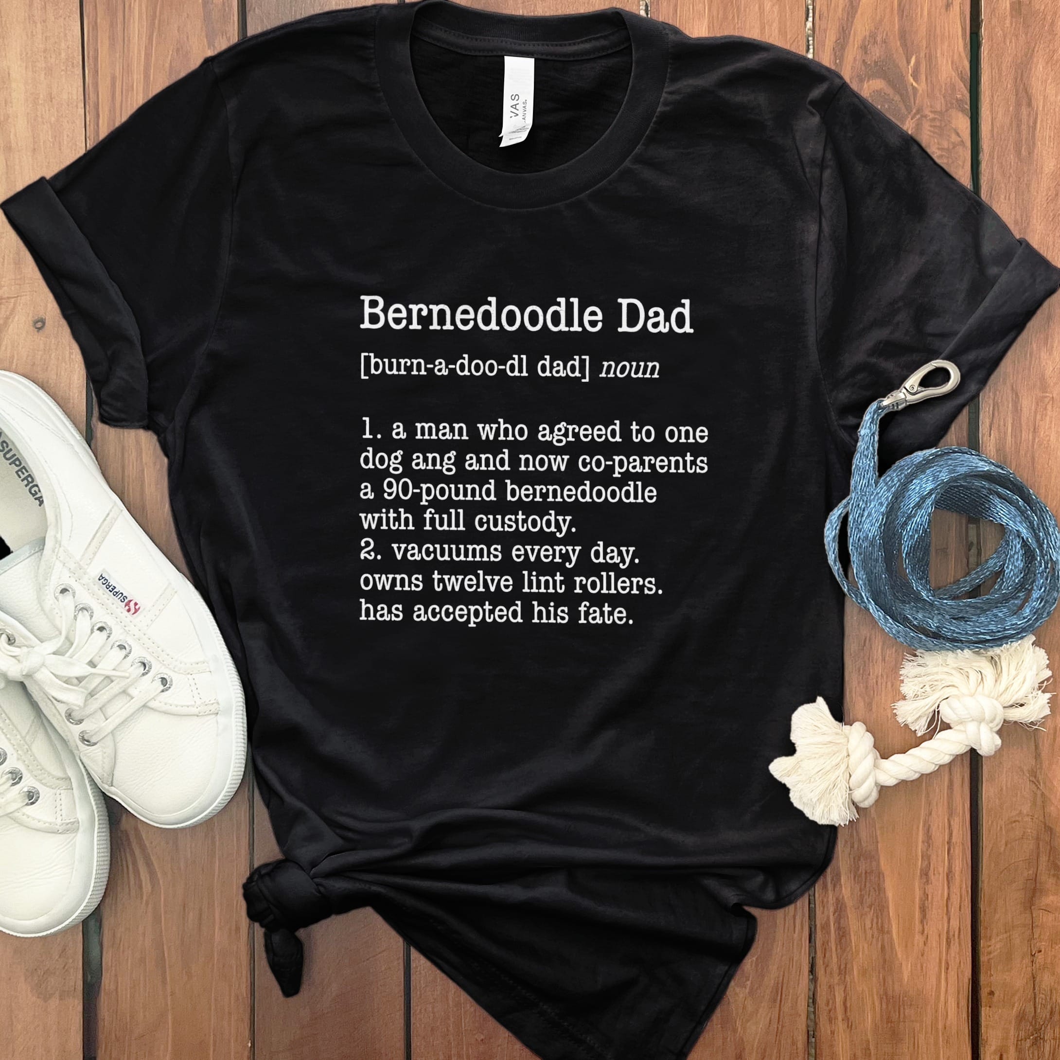 Bernedoodle Dad Dictionary T-Shirt in Black / S by Puppy Jo