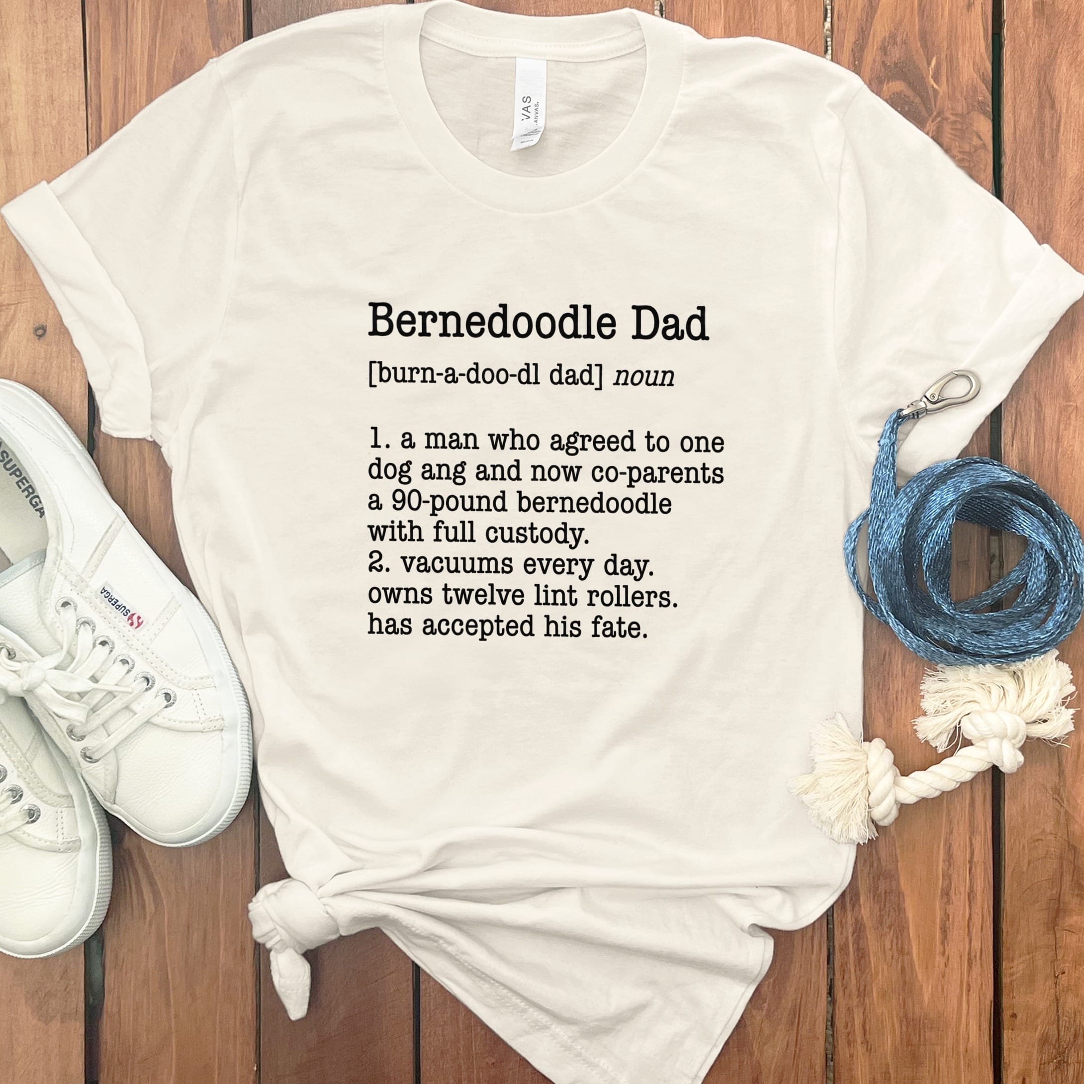 Bernedoodle Dad Dictionary T-Shirt in Natural / S by Puppy Jo