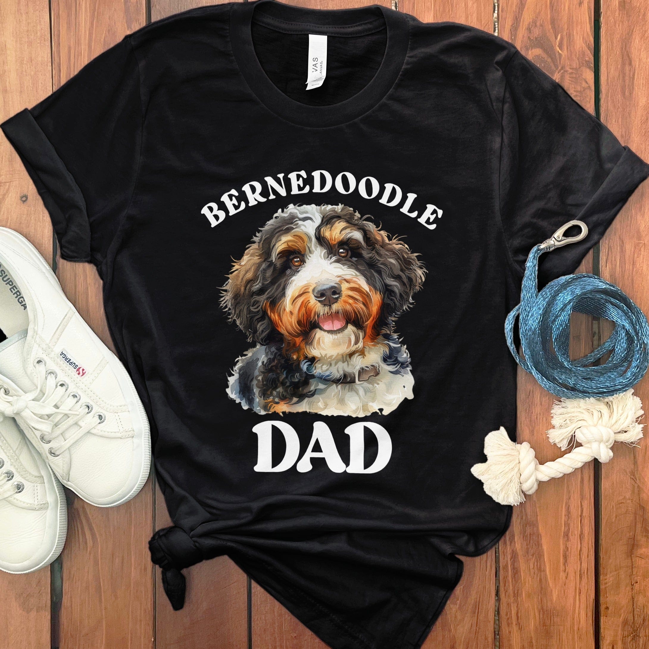 Bernedoodle Dad T-Shirt in Black / S by Puppy Jo