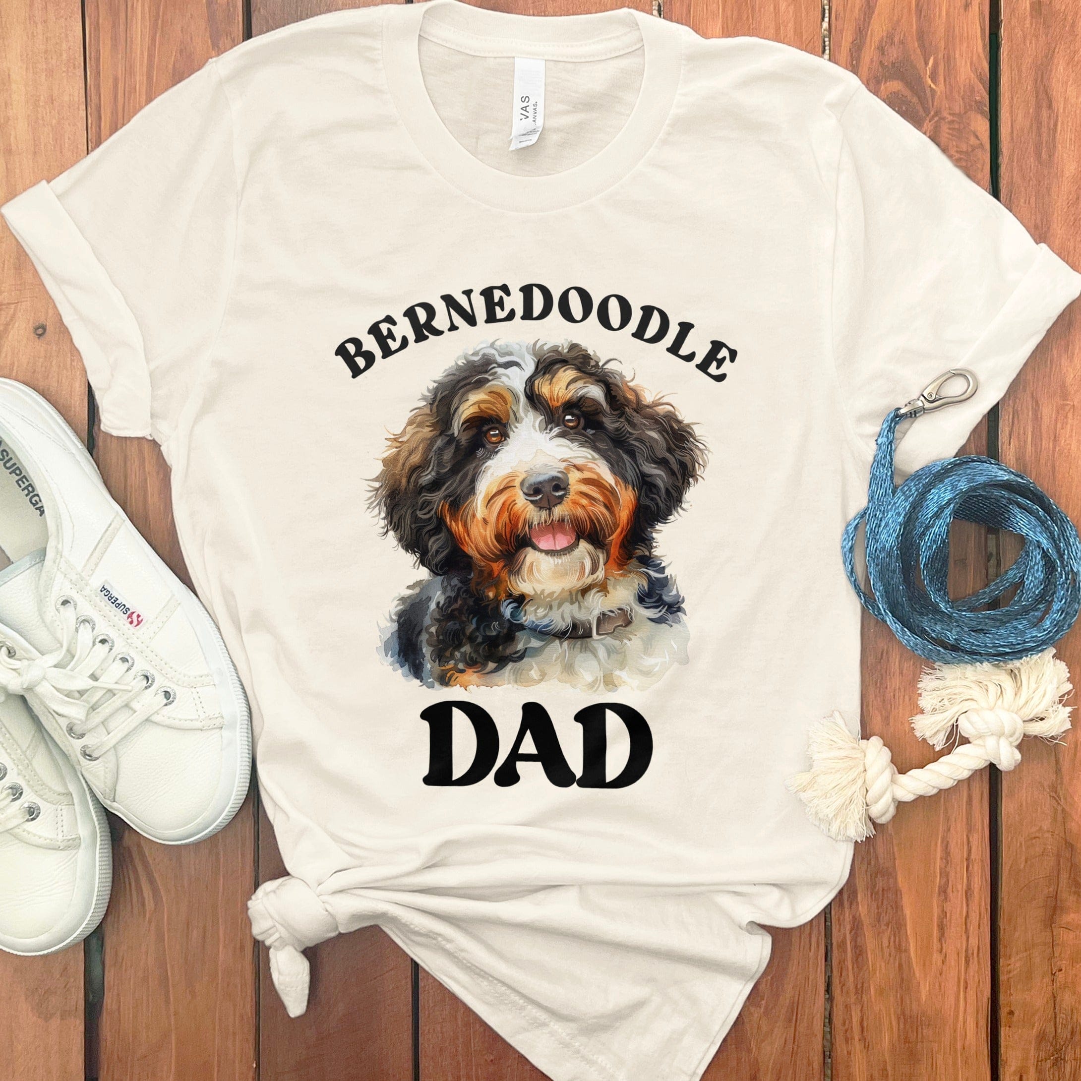 Bernedoodle Dad T-Shirt in Natural / S by Puppy Jo