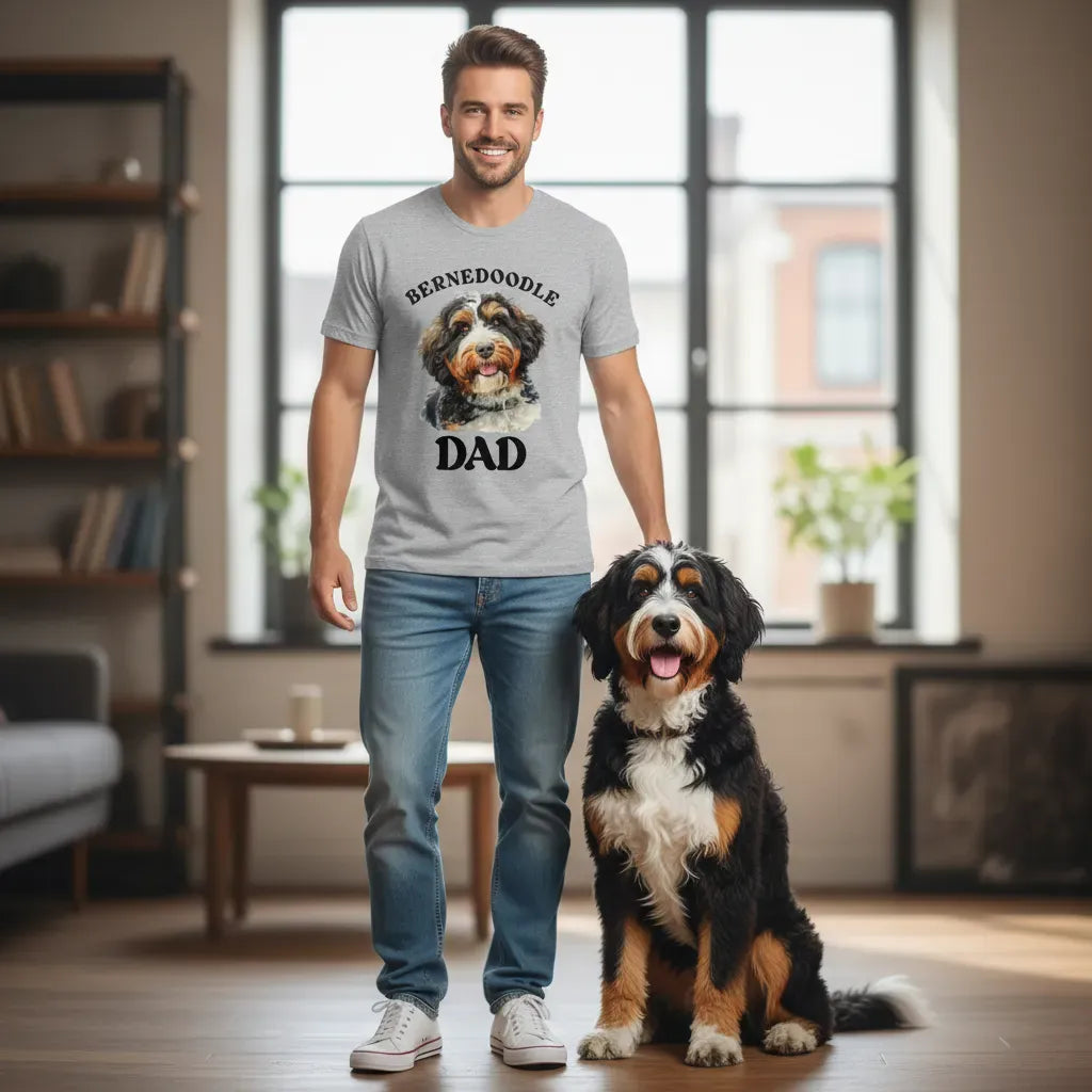 Bernedoodle Dad T-Shirt in by Puppy Jo
