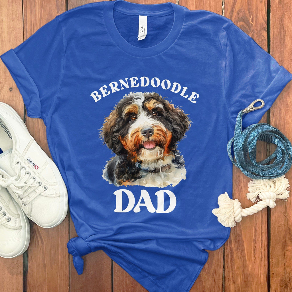 Bernedoodle Dad T-Shirt in True Royal / S by Puppy Jo