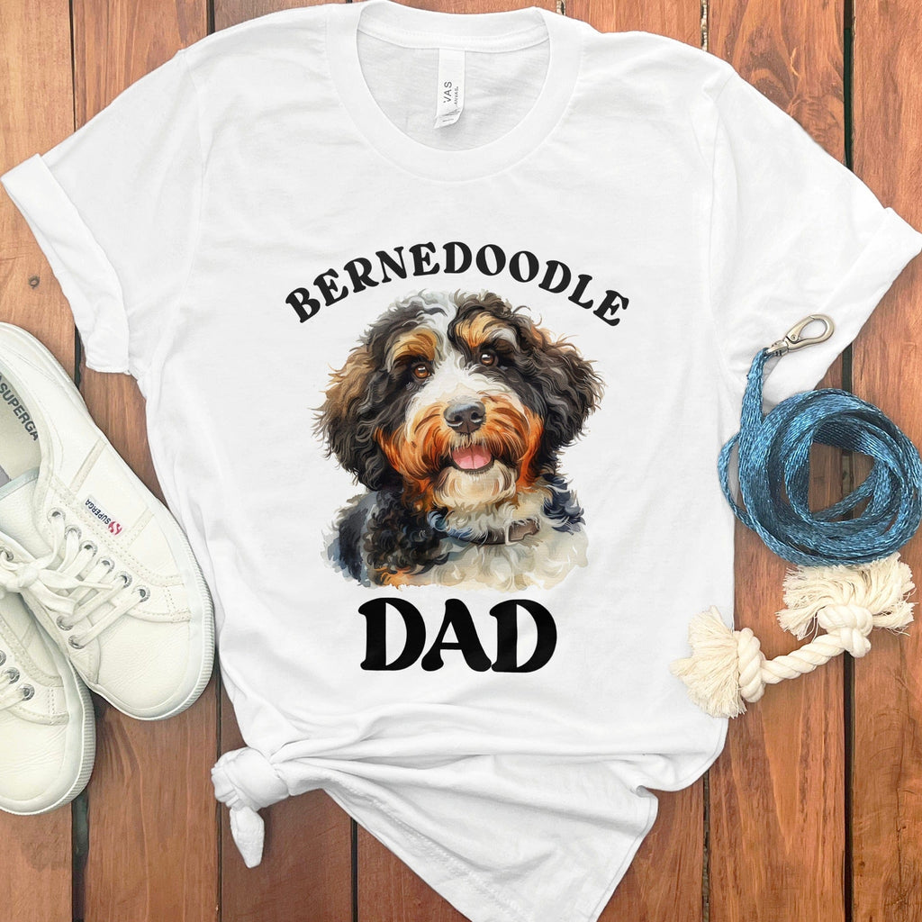 Bernedoodle Dad T-Shirt in White / S by Puppy Jo