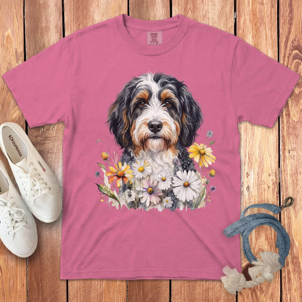 Bernedoodle Daisy Signature T-Shirt in Crunchberry / S by Puppy Jo