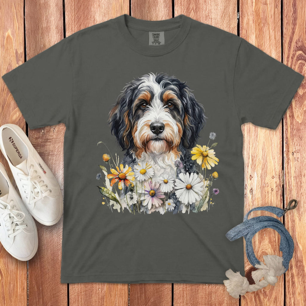 Bernedoodle Daisy Signature T-Shirt in Pepper / S by Puppy Jo