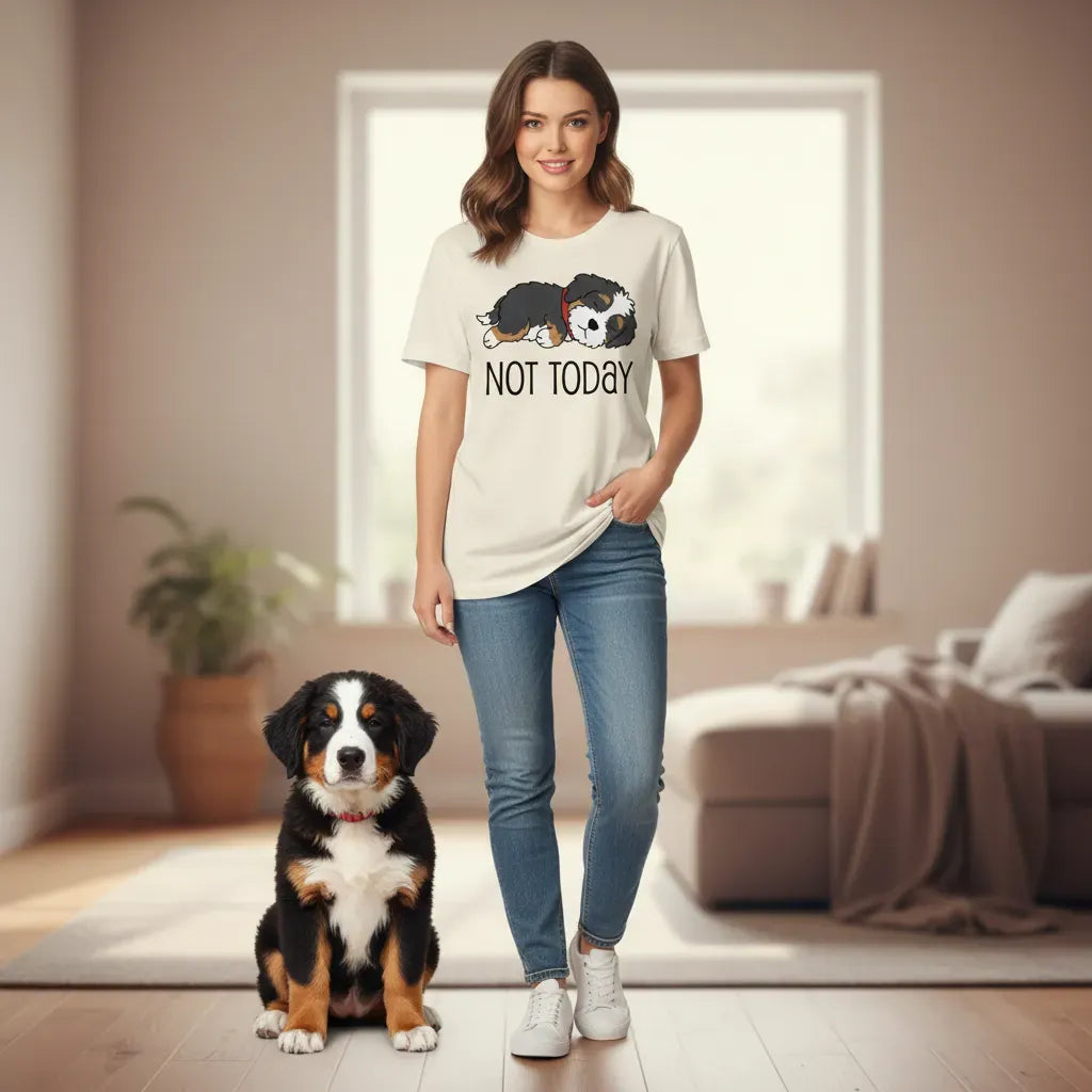 Bernedoodle Dog Not Today T-Shirt in by Puppy Jo