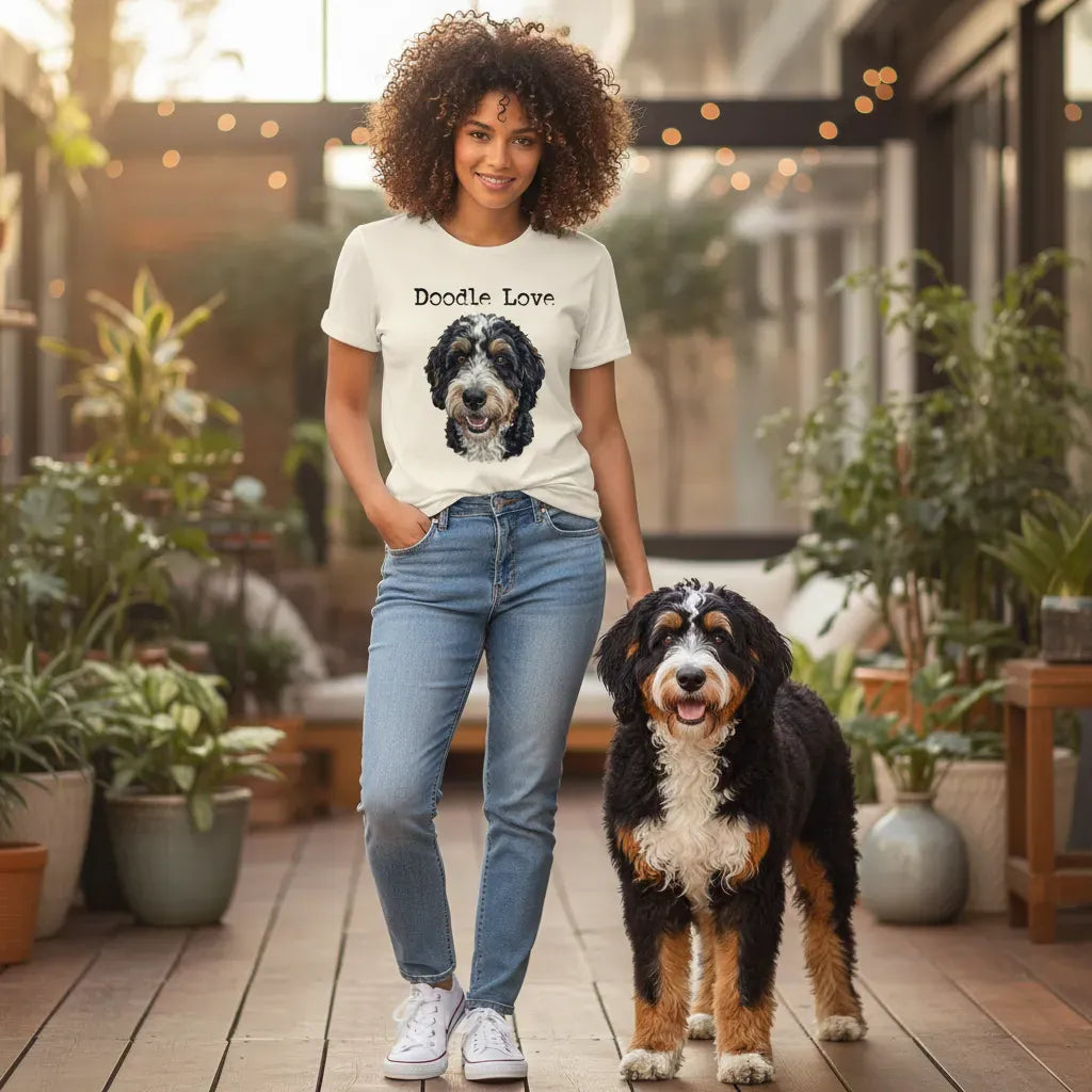 Bernedoodle Doodle Love T-Shirt in by Puppy Jo