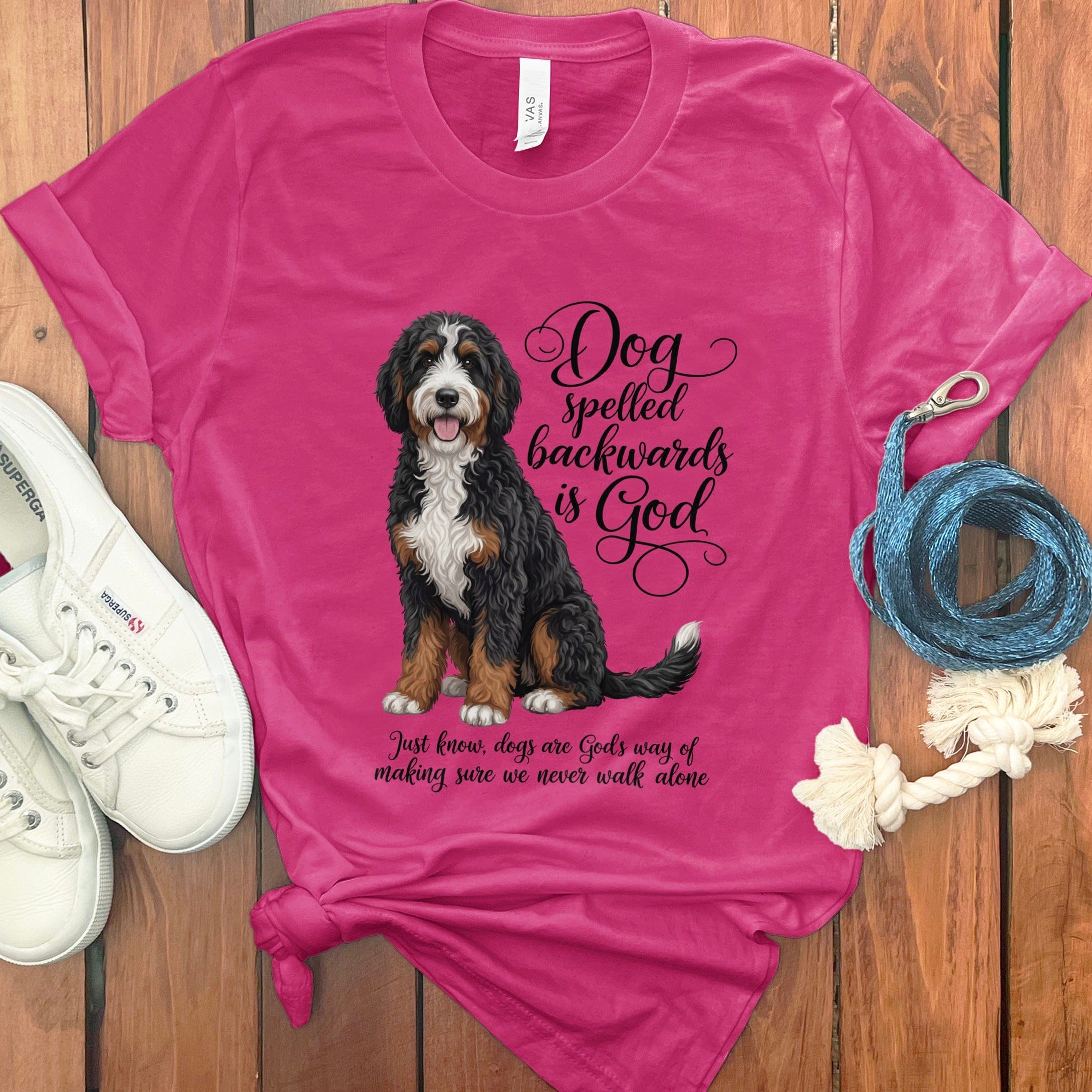 Bernedoodle God T-Shirt in Berry / S by Puppy Jo
