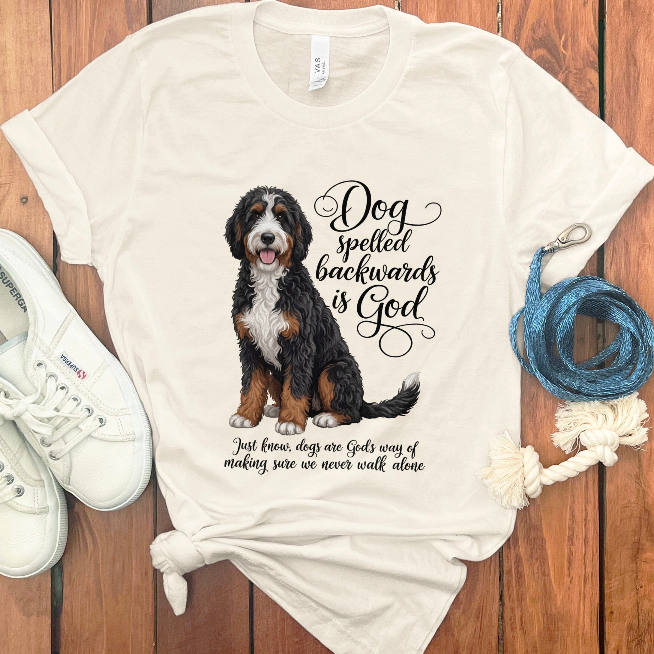 Bernedoodle God T-Shirt in Natural / S by Puppy Jo
