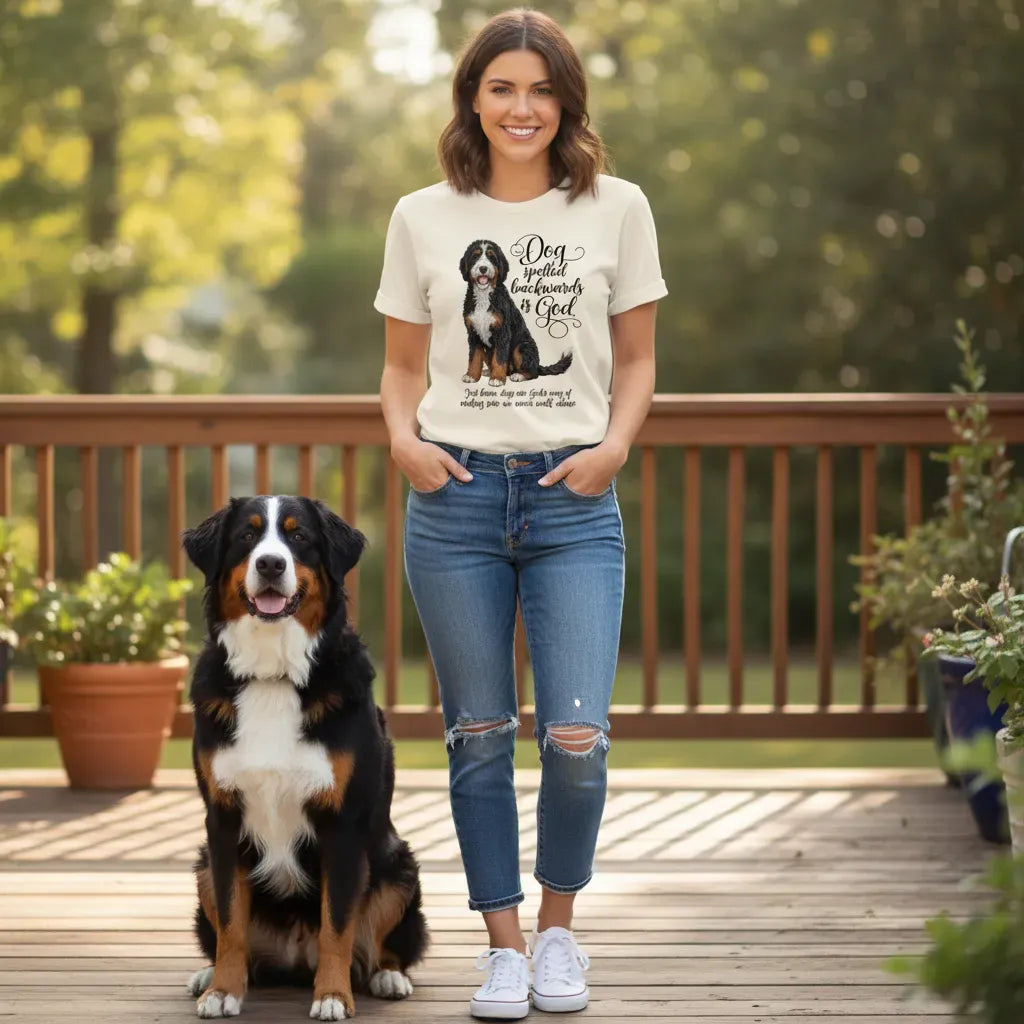 Bernedoodle God T-Shirt in by Puppy Jo