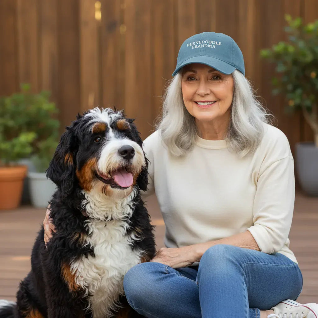 Bernedoodle Grandma Hat in by Puppy Jo