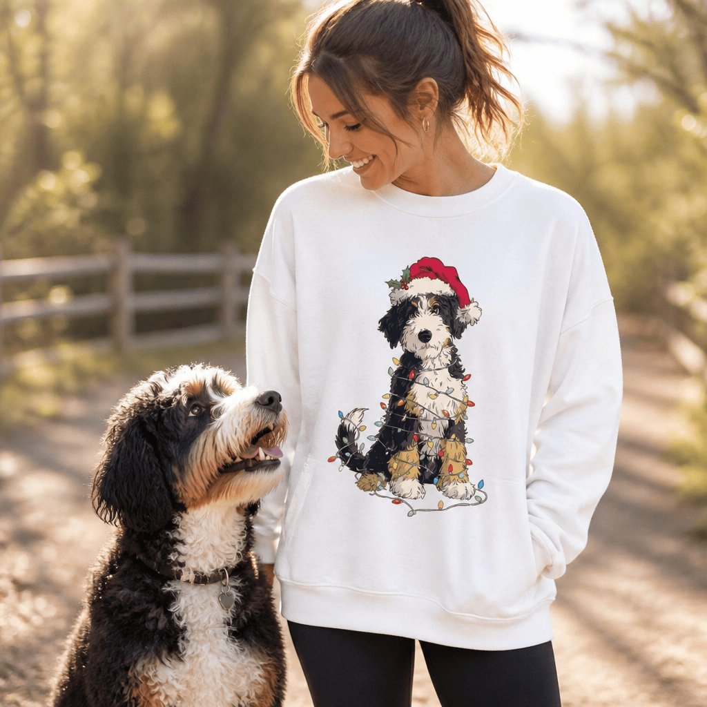 Bernedoodle Holiday Sweatshirt in by Puppy Jo