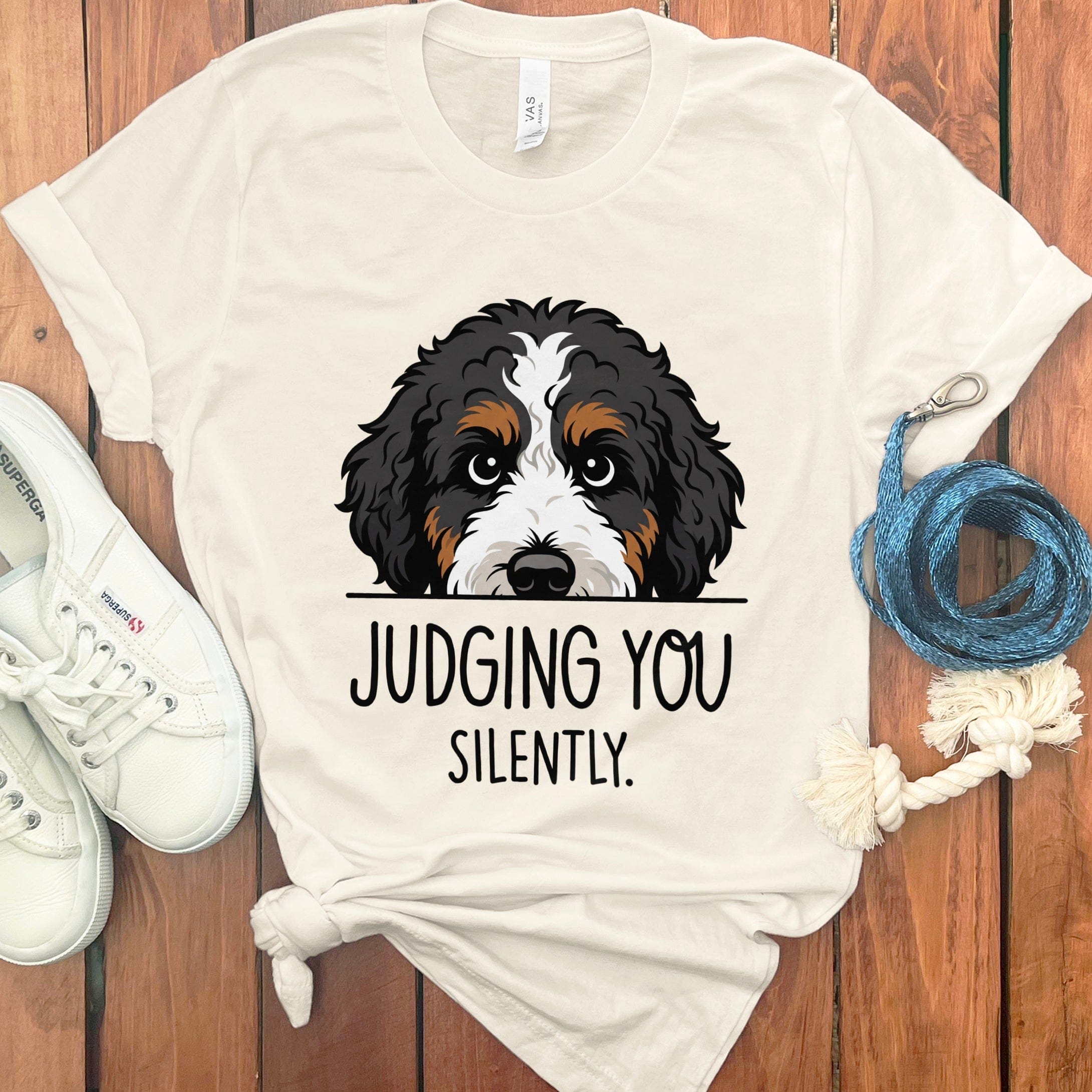 Bernedoodle Judging T-Shirt in Natural / M by MyDesigns