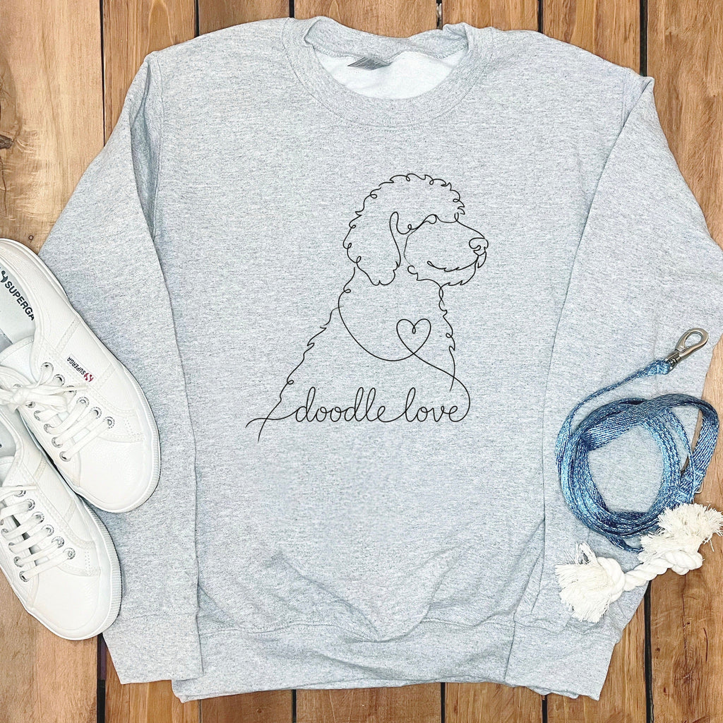 Bernedoodle Love Sweatshirt in Sport Grey / S by Puppy Jo