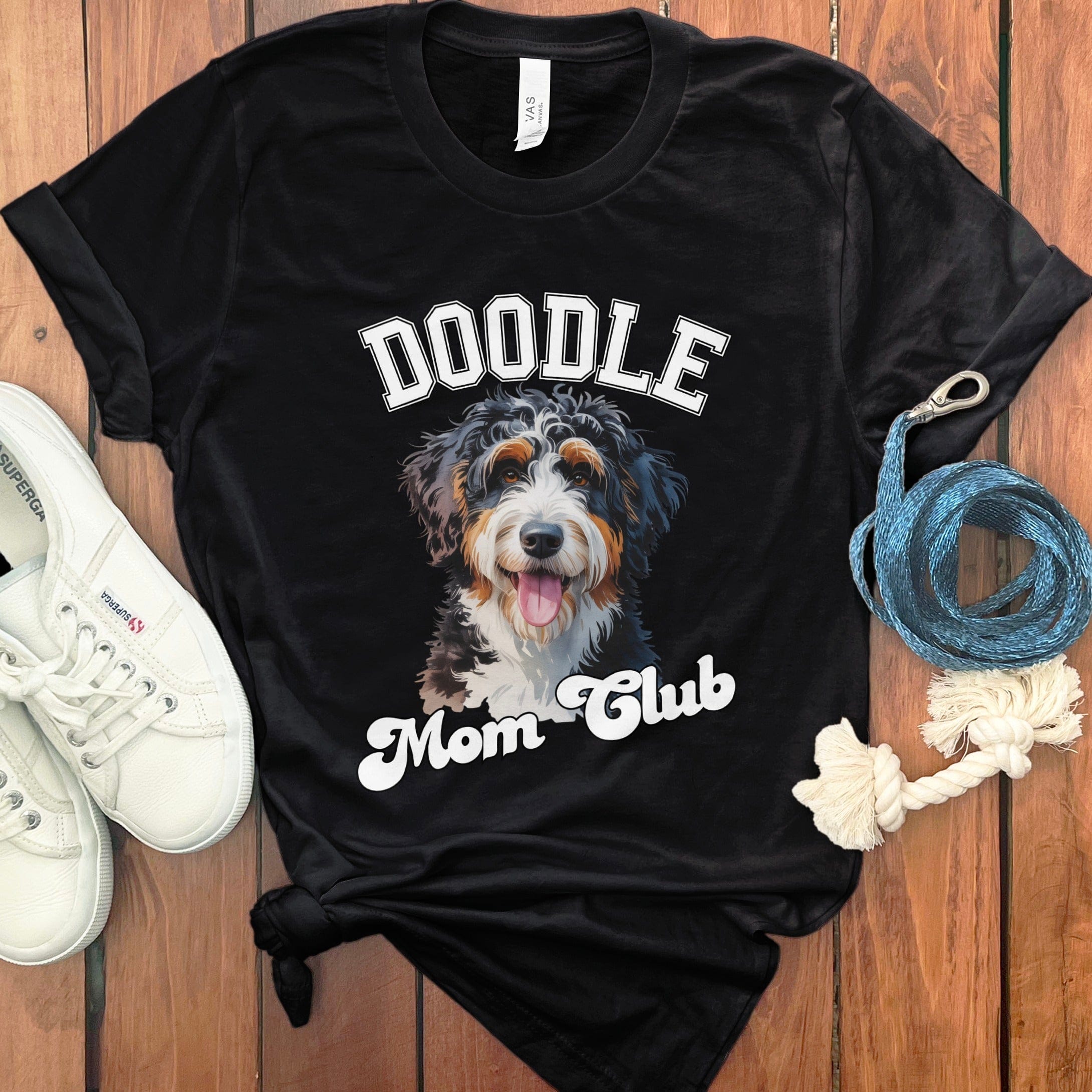 Bernedoodle Mom Club T-Shirt in Black / S by Puppy Jo