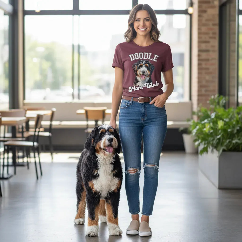 Bernedoodle Mom Club T-Shirt in by Puppy Jo
