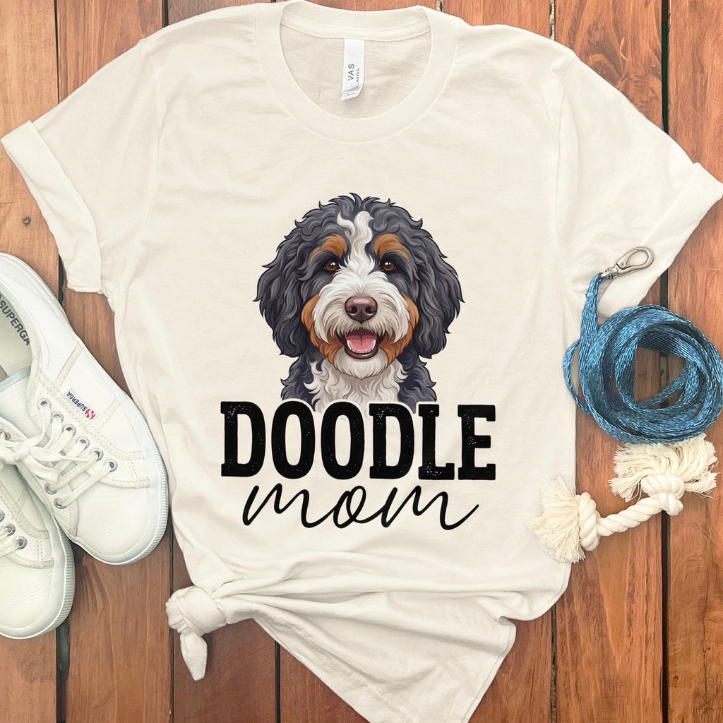 Bernedoodle Mom Graphic T-Shirt in Natural / S by Puppy Jo