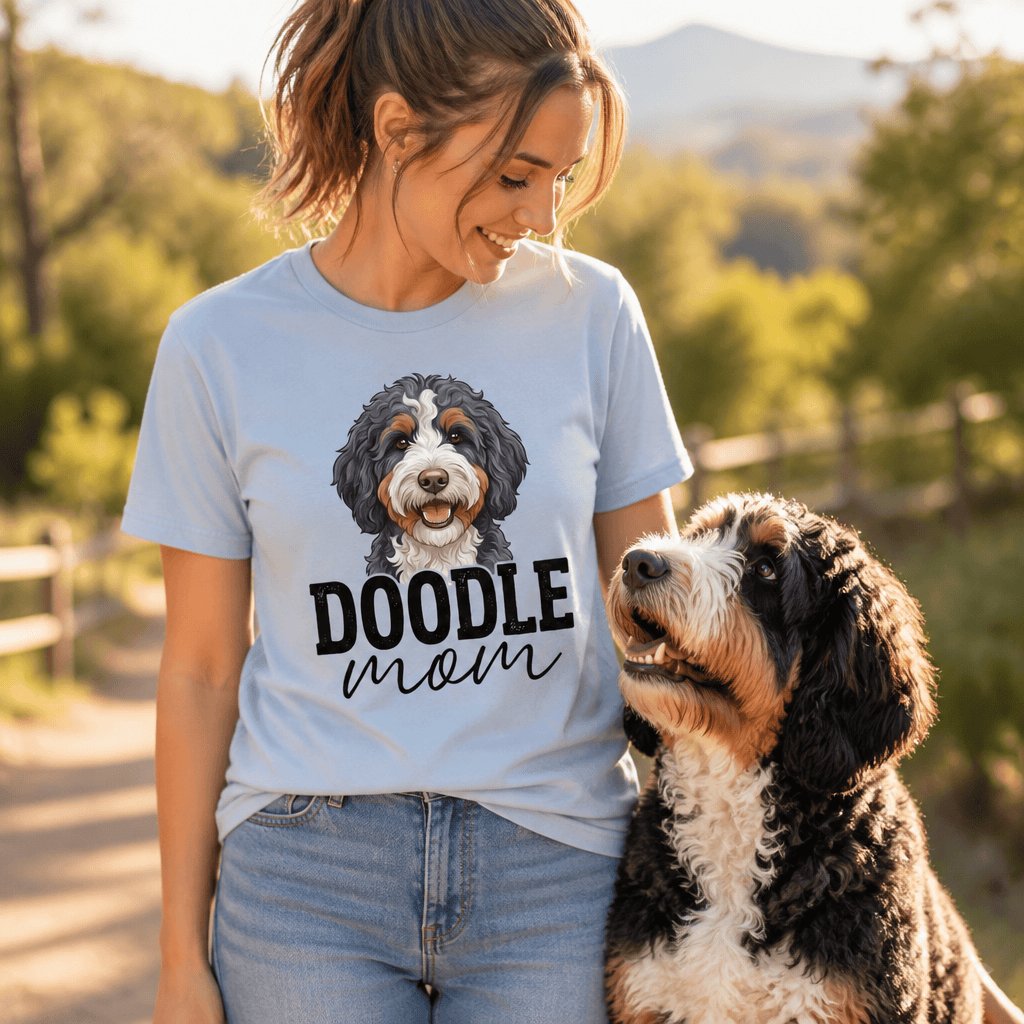 Bernedoodle Mom Graphic T-Shirt in by Puppy Jo