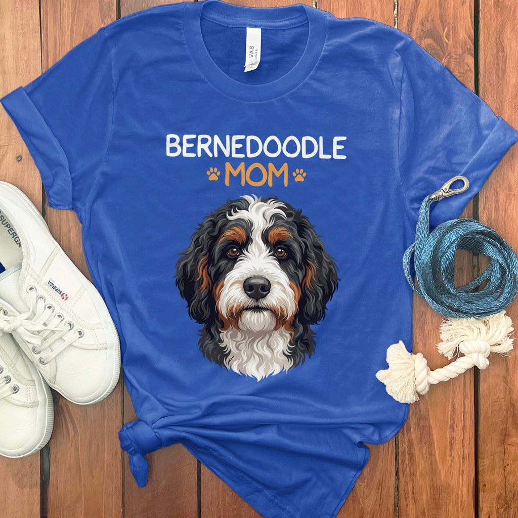 Bernedoodle Mom Paw T-Shirt in True Royal / S by Puppy Jo