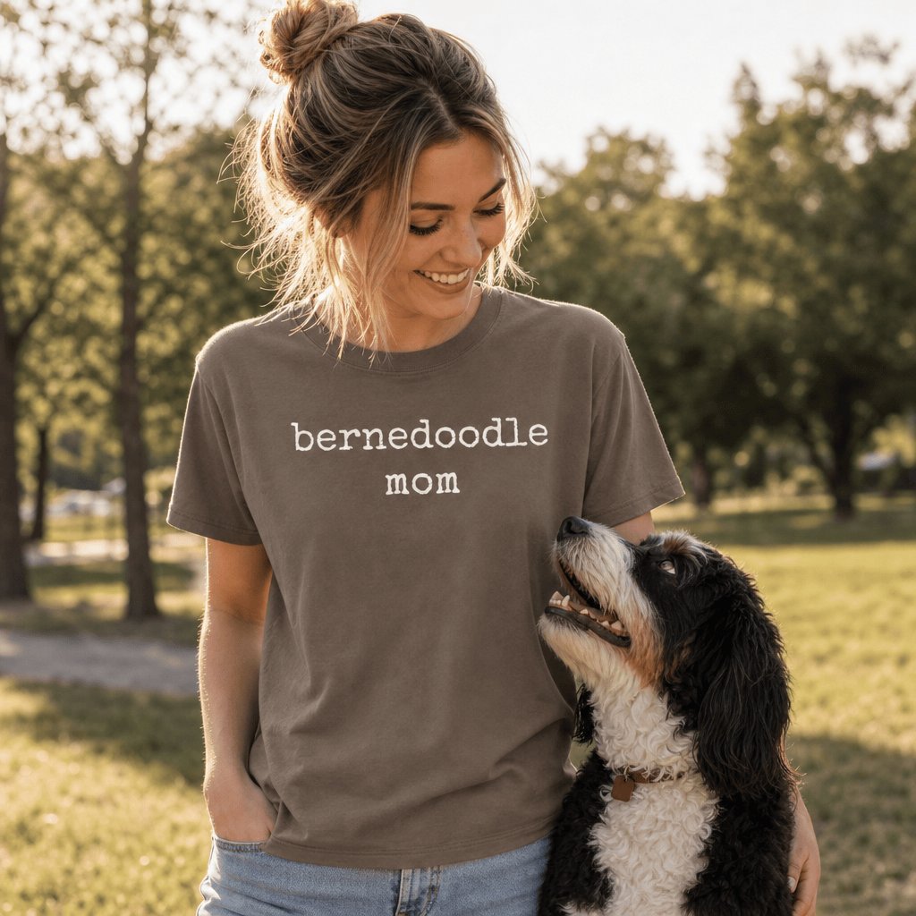 Bernedoodle Mom Signature T-Shirt in by Puppy Jo