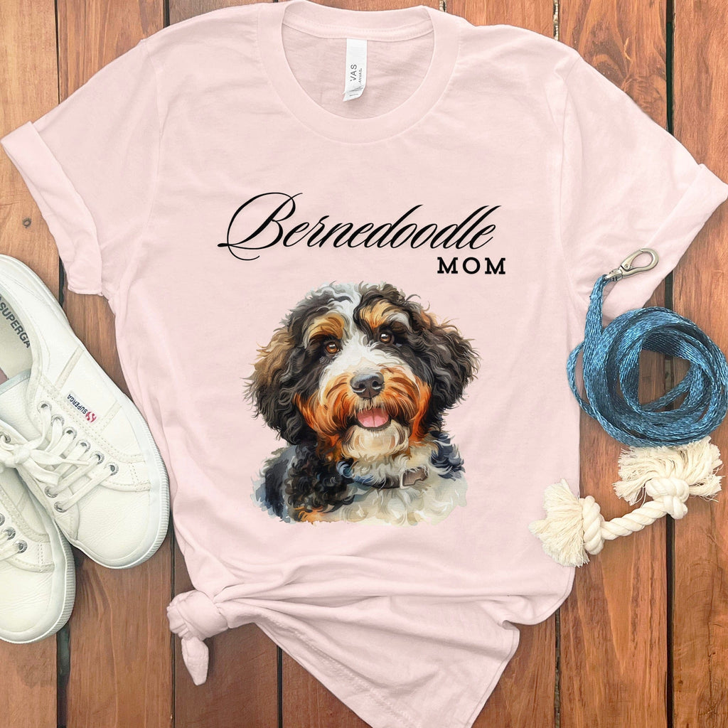 Bernedoodle Mom T-Shirt in Soft Pink / S by Puppy Jo