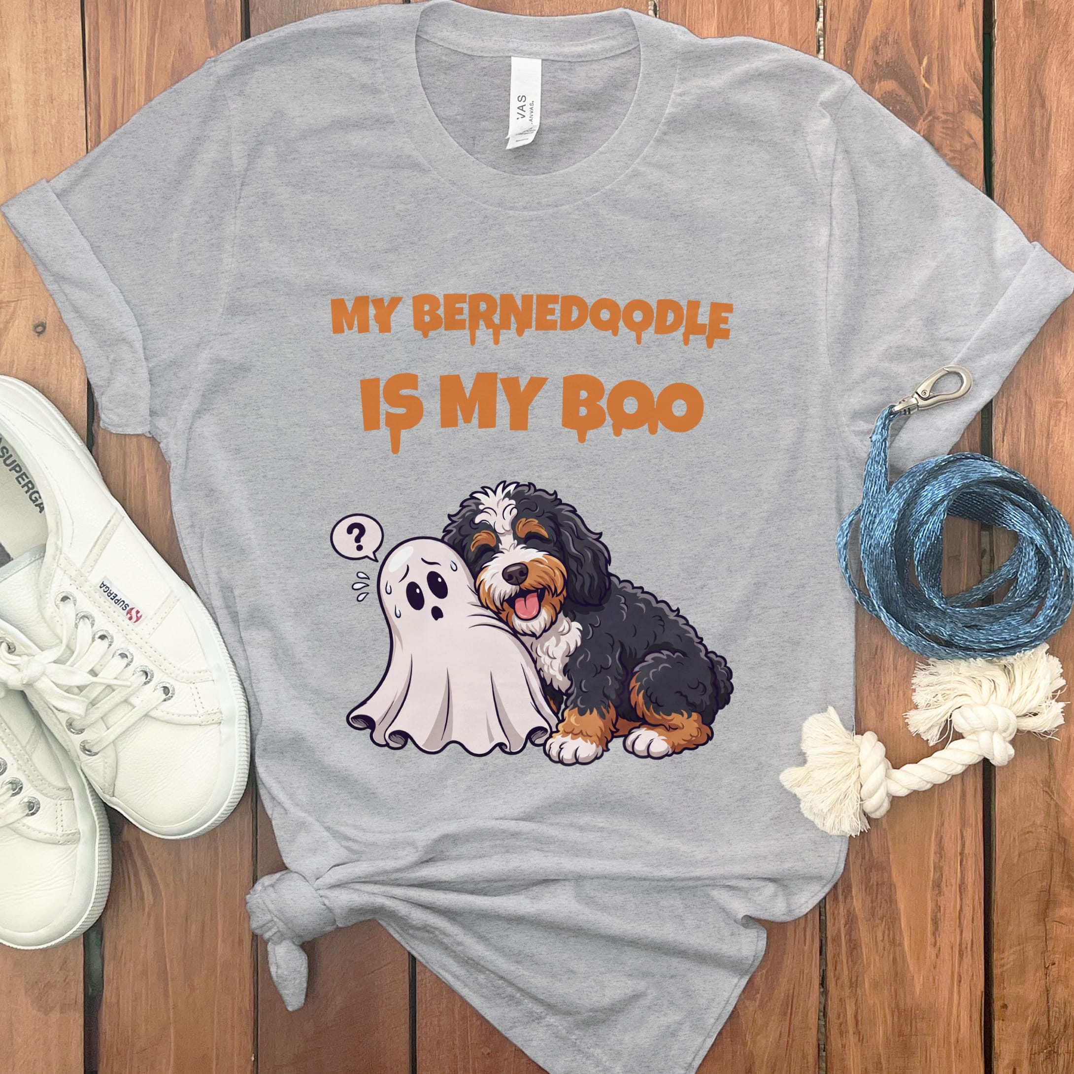 Bernedoodle My Boo T-Shirt in Athletic Heather / S by Puppy Jo