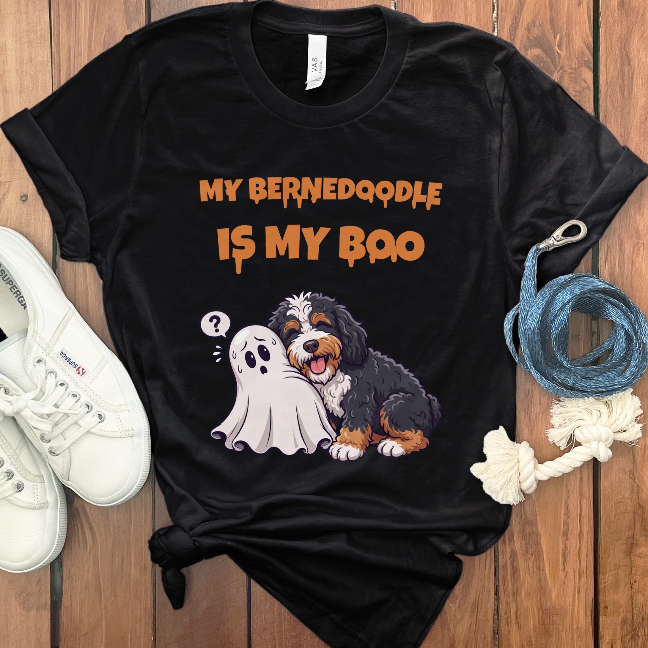 Bernedoodle My Boo T-Shirt in Black / S by Puppy Jo