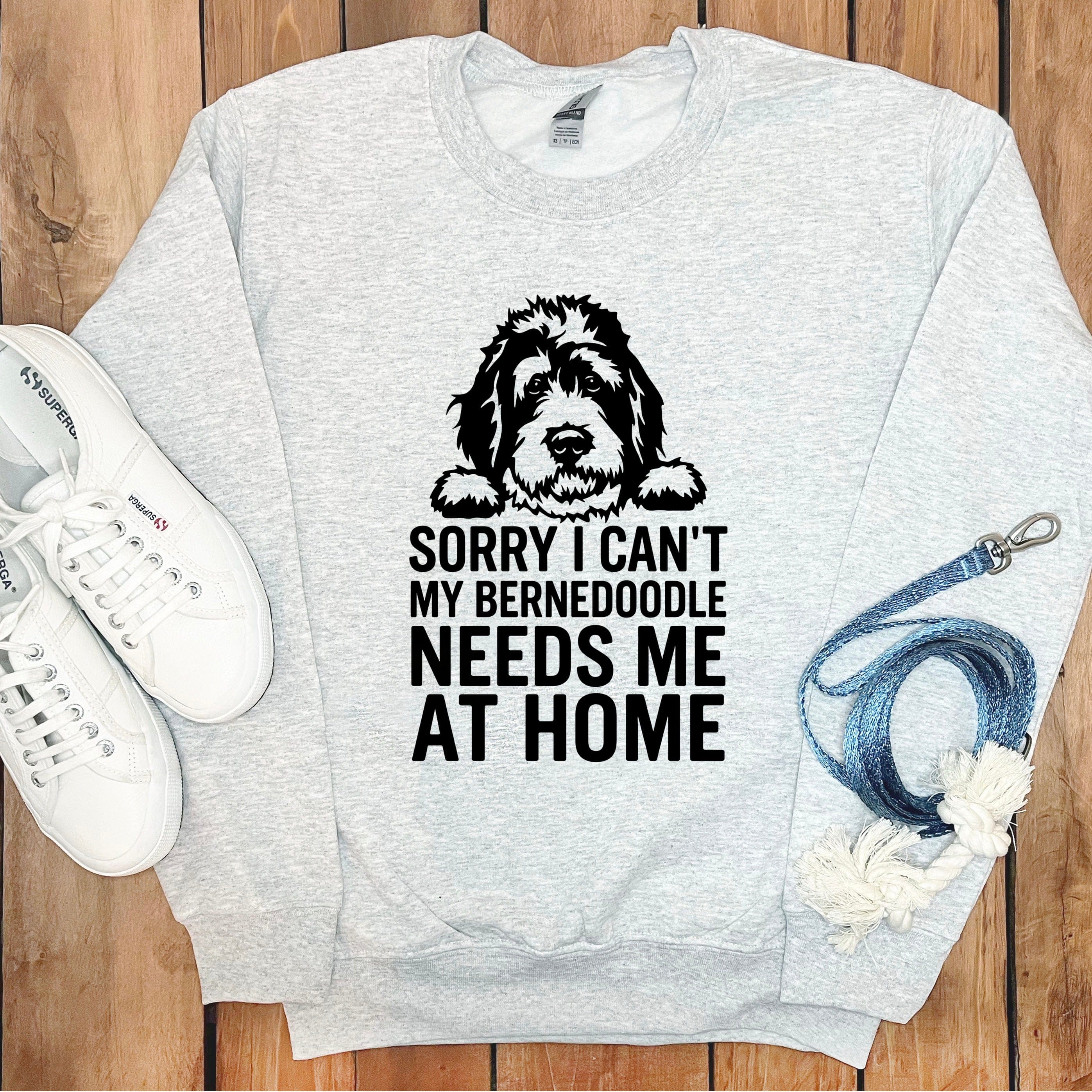 Bernedoodle Needs Me Sweatshirt in Ash / S by Puppy Jo