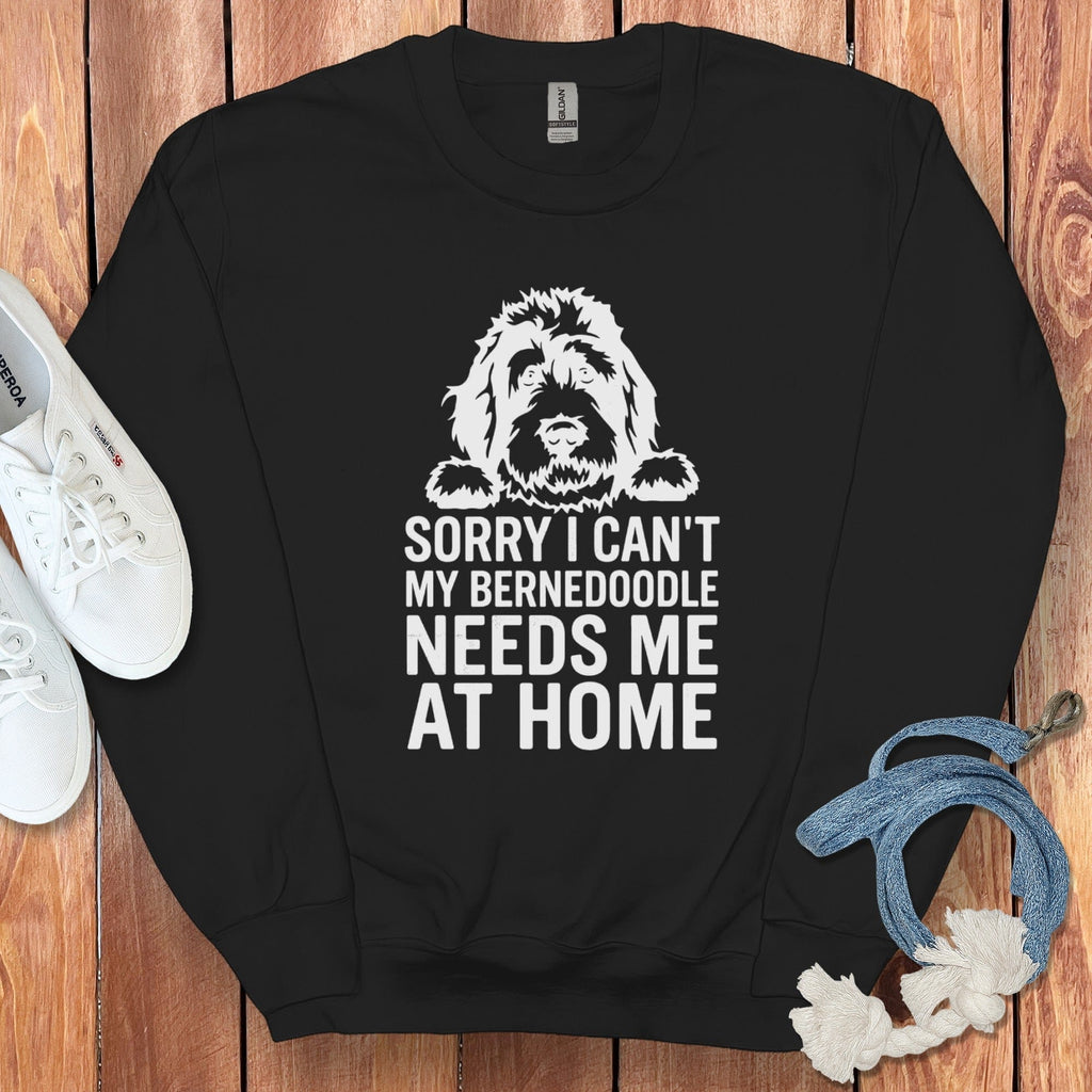 Bernedoodle Needs Me Sweatshirt in Black / S by Puppy Jo