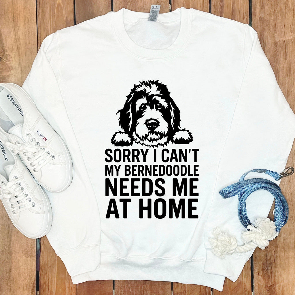Bernedoodle Needs Me Sweatshirt in White / S by Puppy Jo