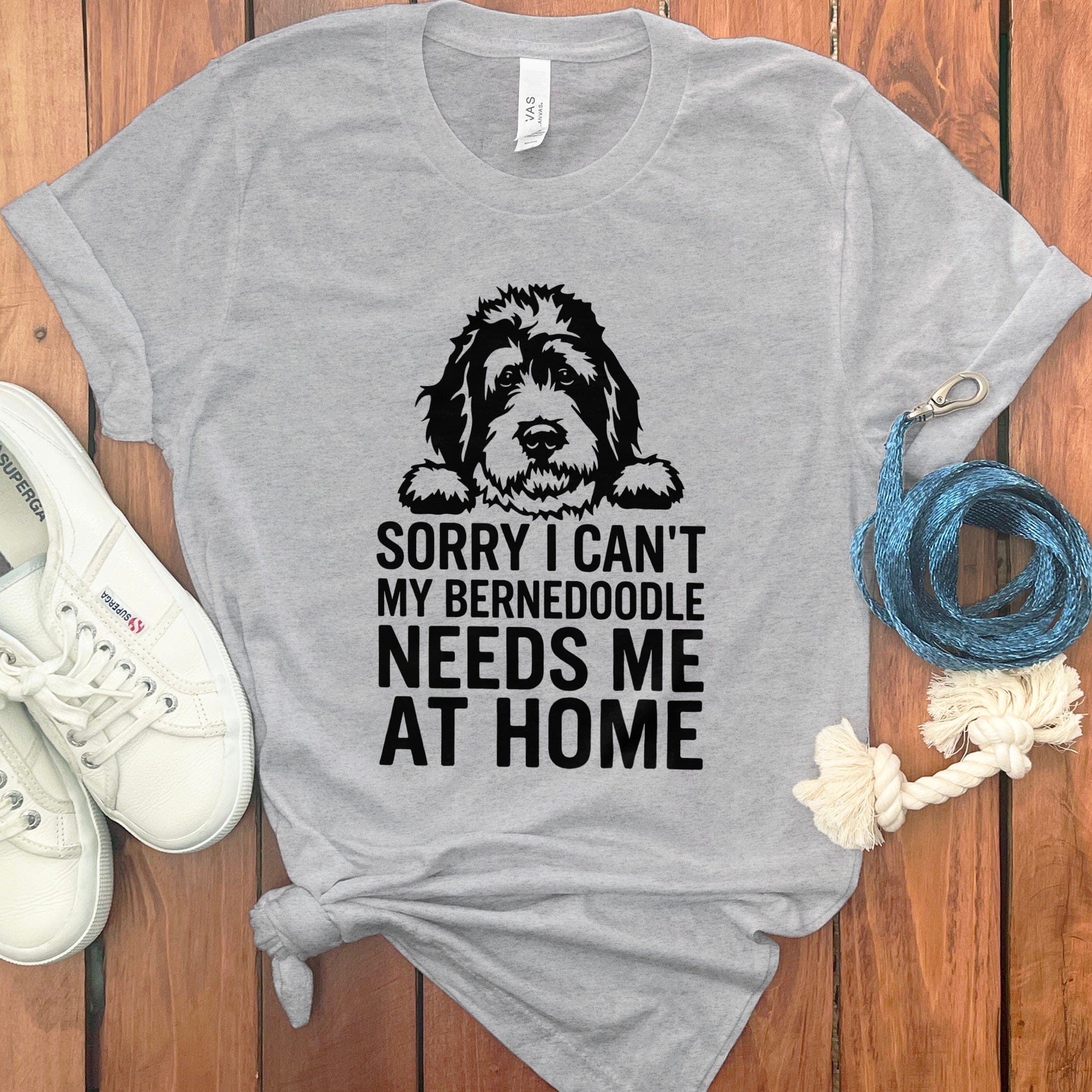 Bernedoodle Needs Me T-Shirt in Athletic Heather / S by Puppy Jo