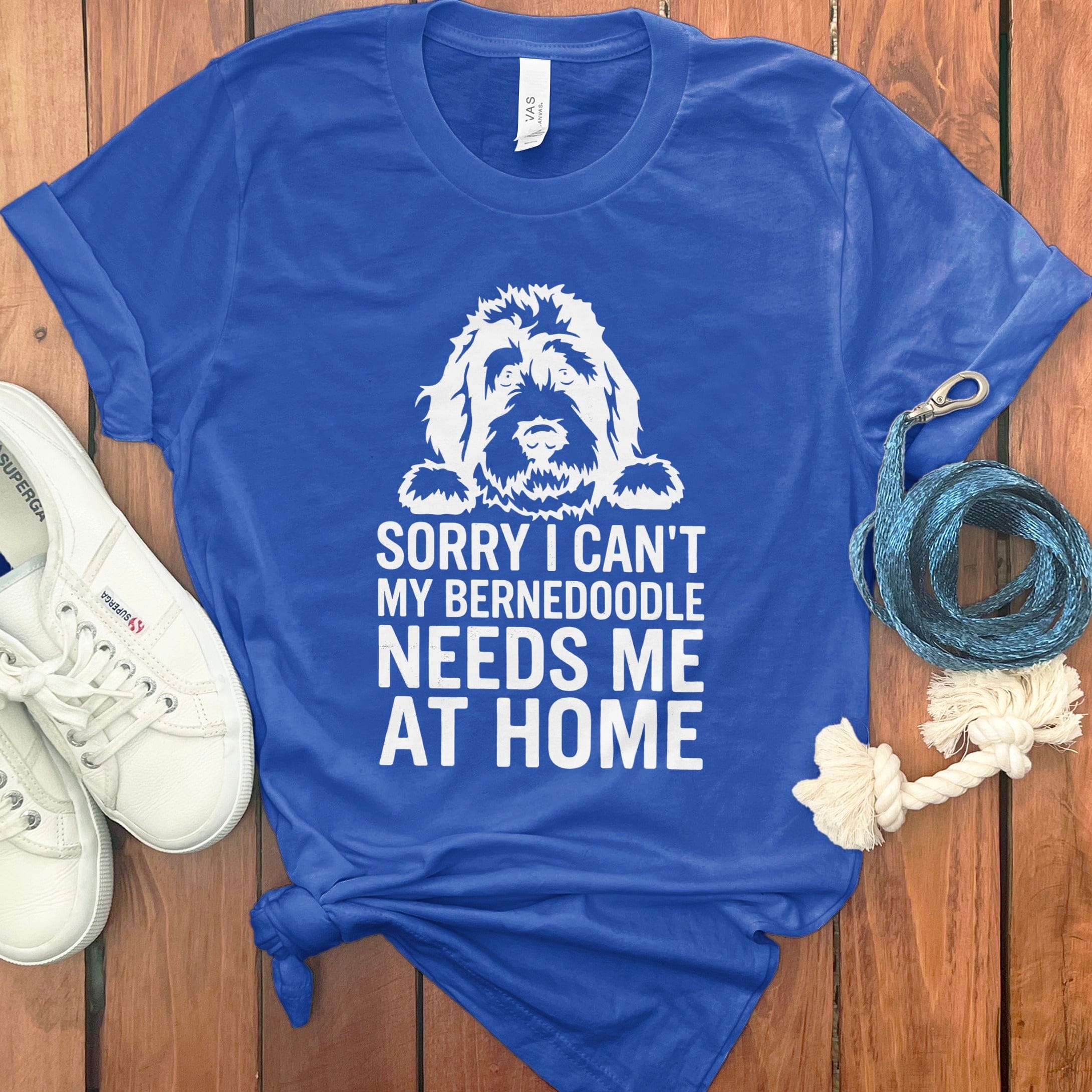Bernedoodle Needs Me T-Shirt in True Royal / S by Puppy Jo