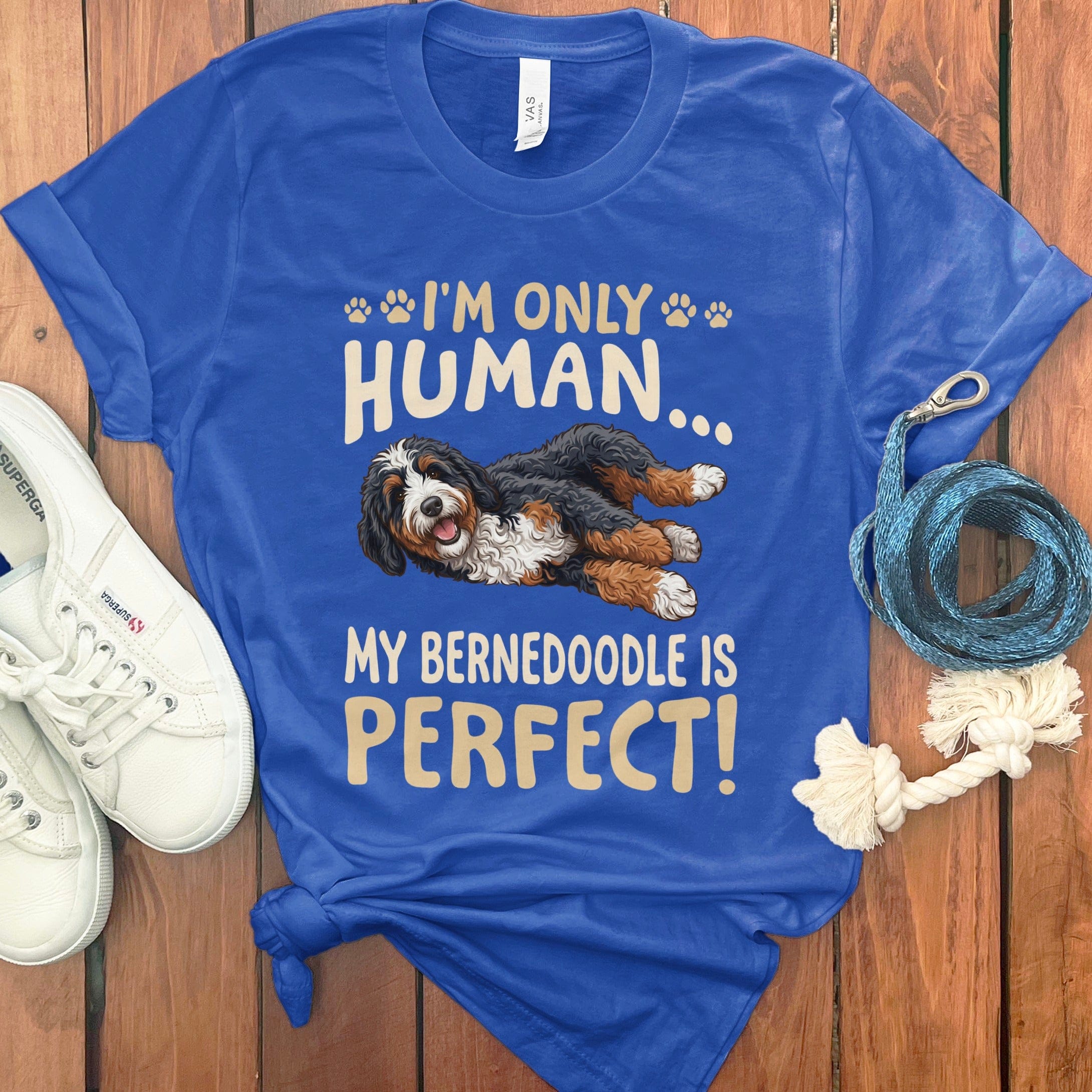 Bernedoodle Perfect T-Shirt in True Royal / S by Puppy Jo