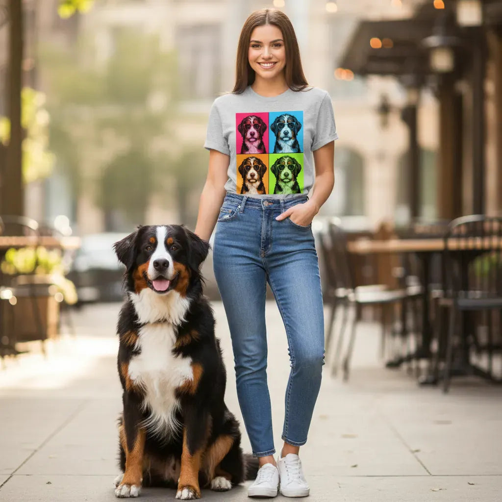 Bernedoodle Pop T-Shirt in by Puppy Jo