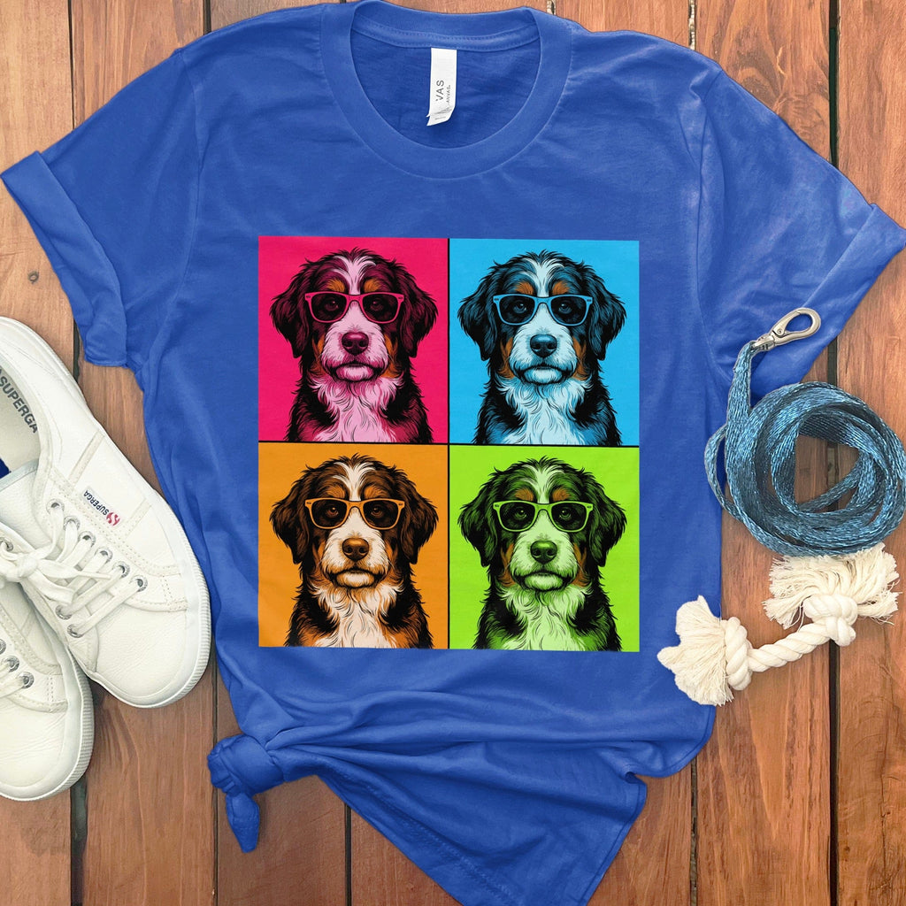 Bernedoodle Pop T-Shirt in True Royal / S by Puppy Jo