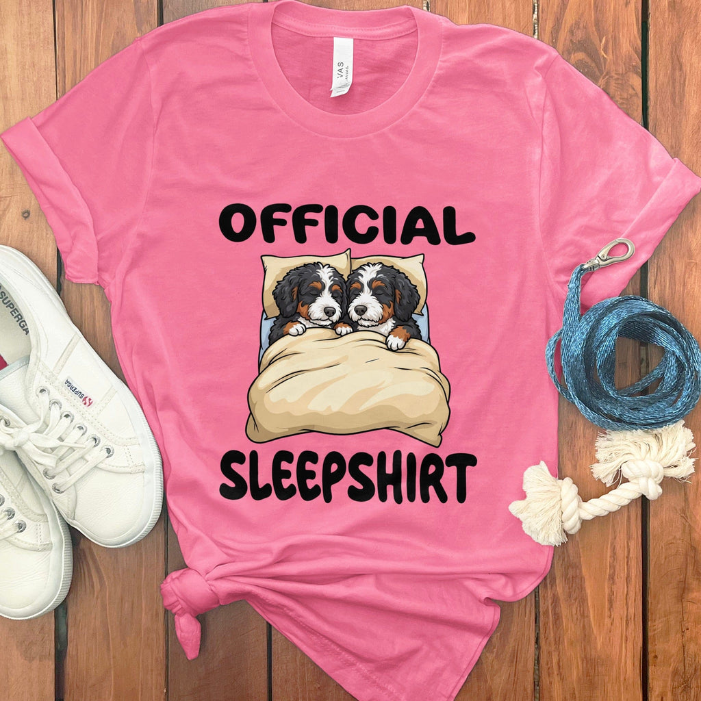 Bernedoodle Sleepshirt T-Shirt in Charity Pink / S by Puppy Jo