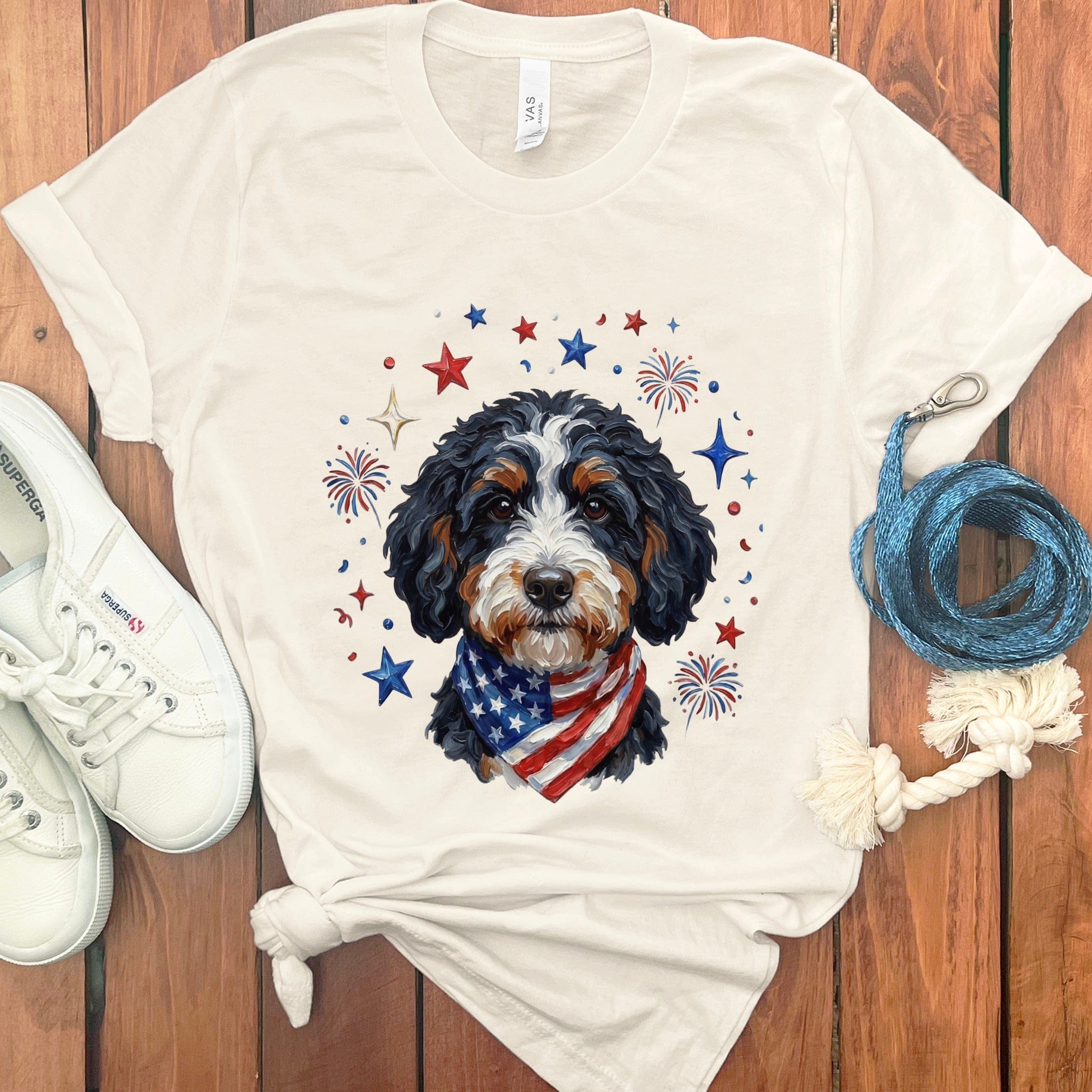 Bernedoodle Spirit T-Shirt in Natural / S by Puppy Jo