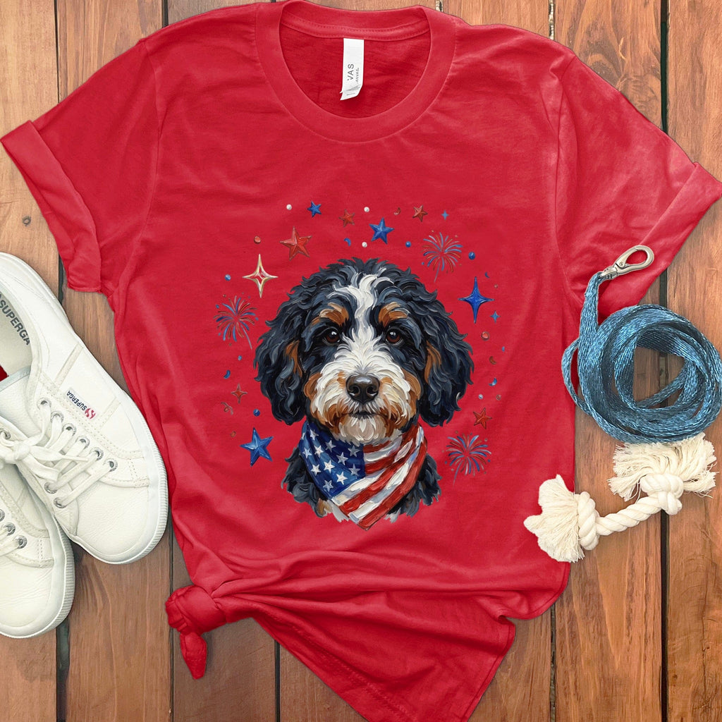 Bernedoodle Spirit T-Shirt in Red / S by Puppy Jo
