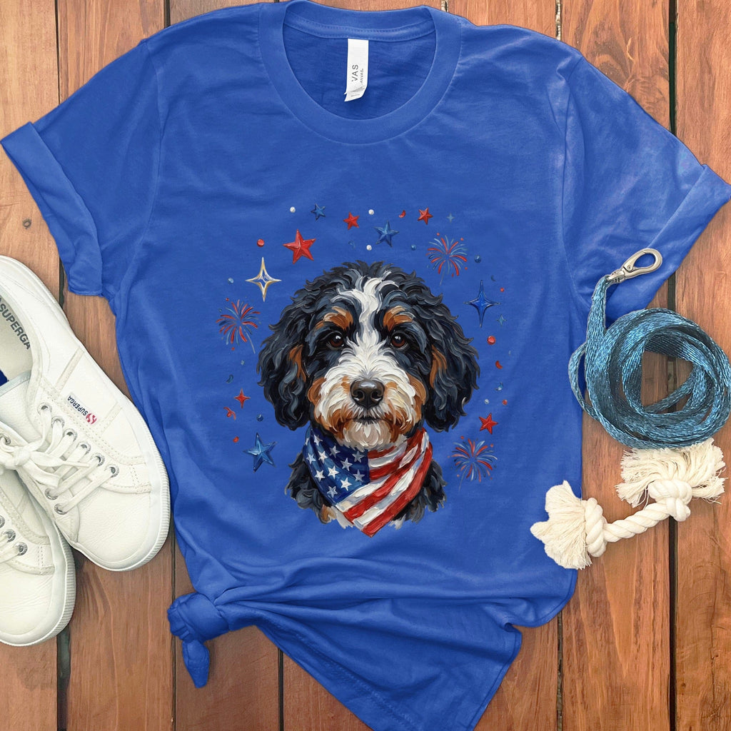 Bernedoodle Spirit T-Shirt in True Royal / S by Puppy Jo