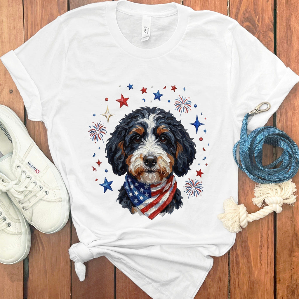 Bernedoodle Spirit T-Shirt in White / S by Puppy Jo