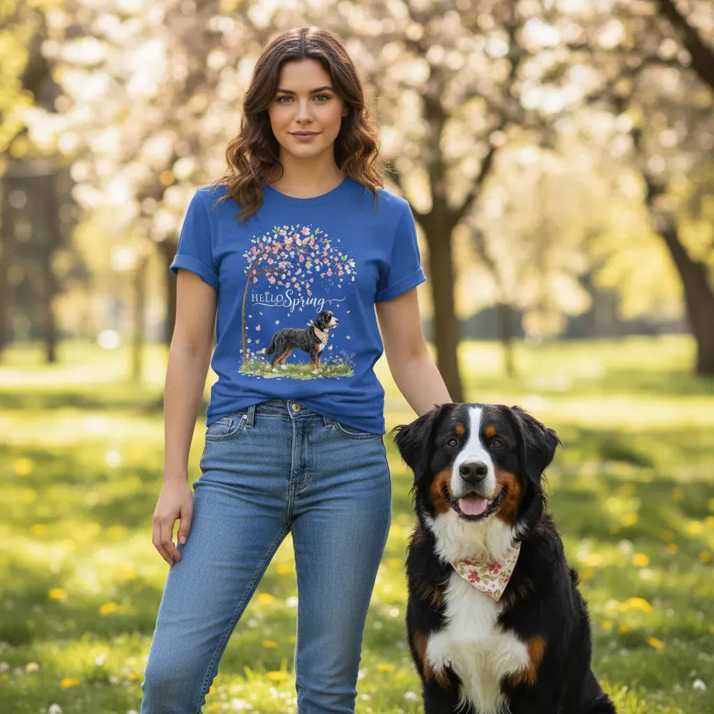 Bernedoodle Spring T-Shirt in by Puppy Jo