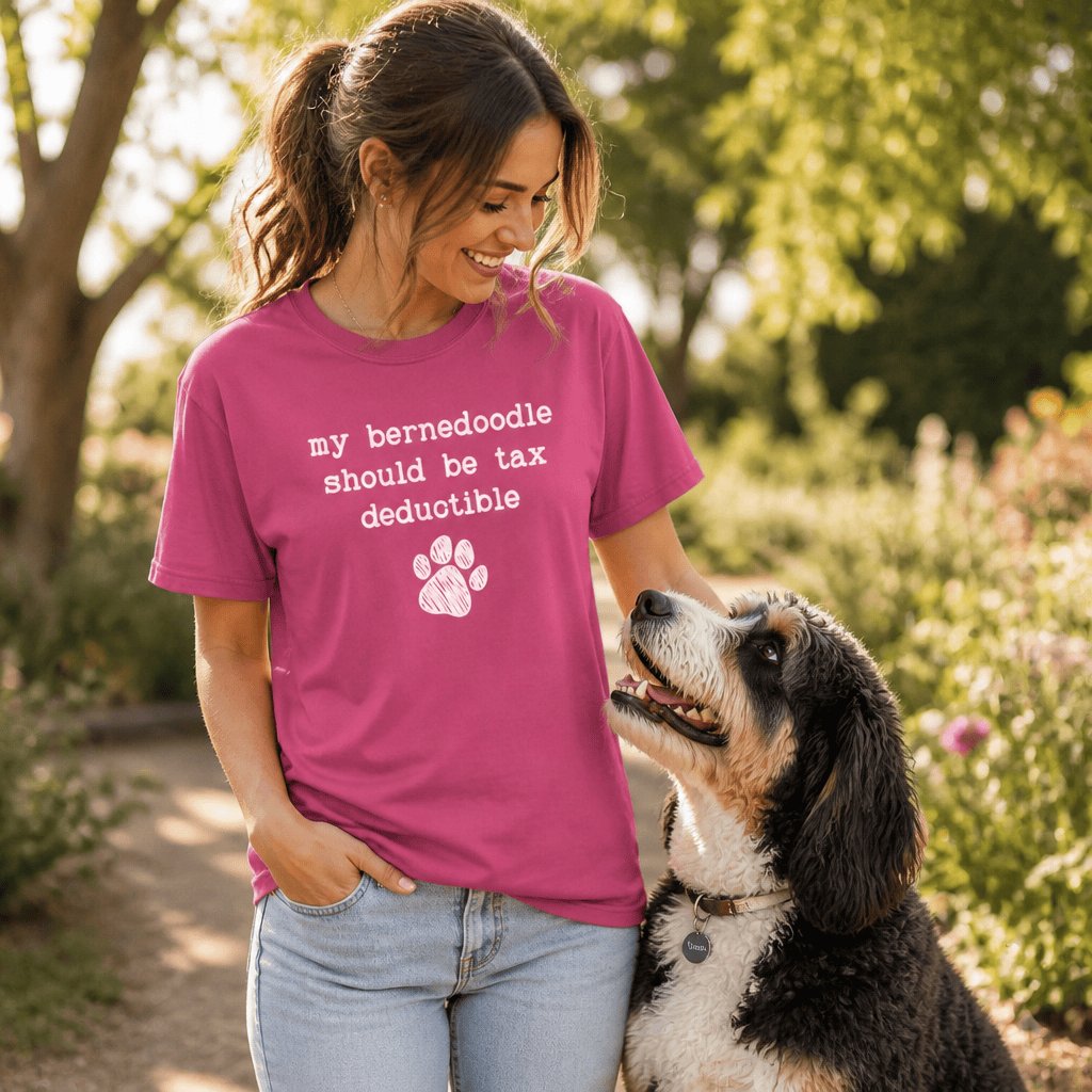 Bernedoodle Tax Signature T-Shirt in by Puppy Jo