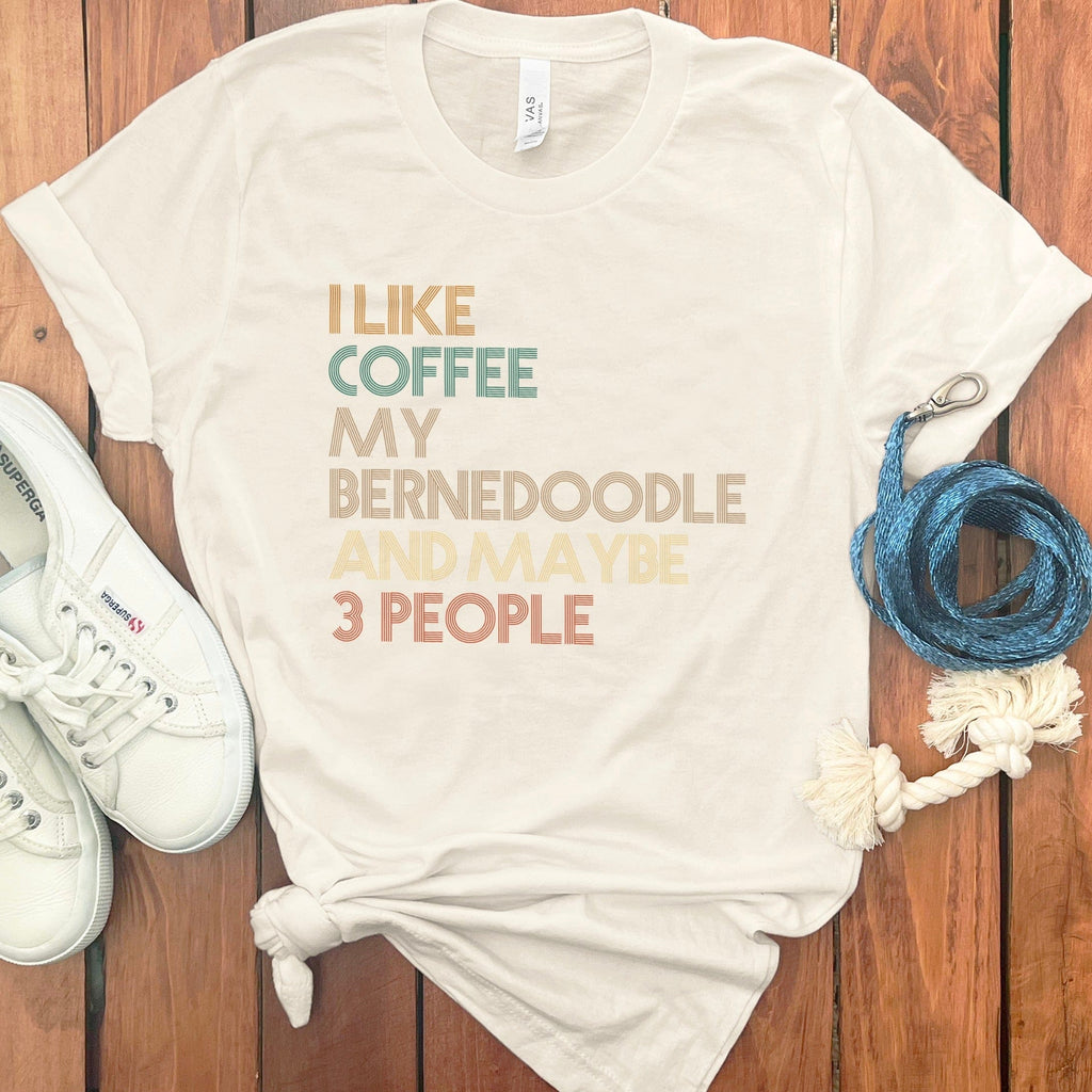 Bernedoodle Three People T-Shirt in Natural / S by Puppy Jo