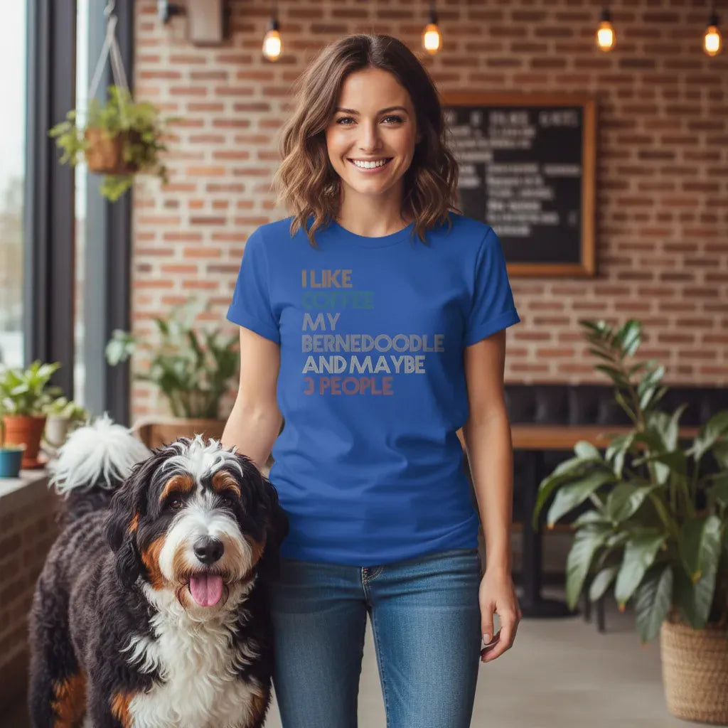 Bernedoodle Three People T-Shirt in by Puppy Jo