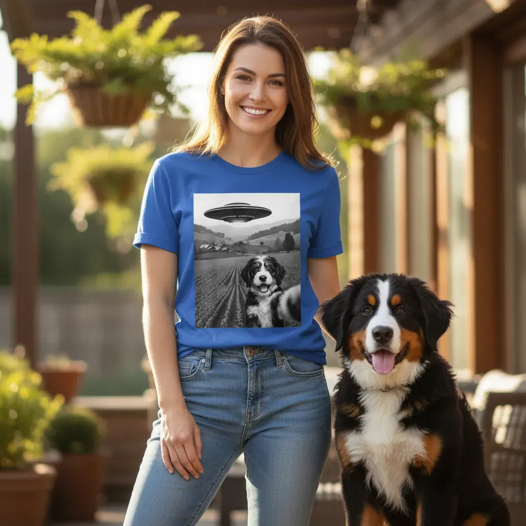 Bernedoodle UFO T-Shirt in by Puppy Jo