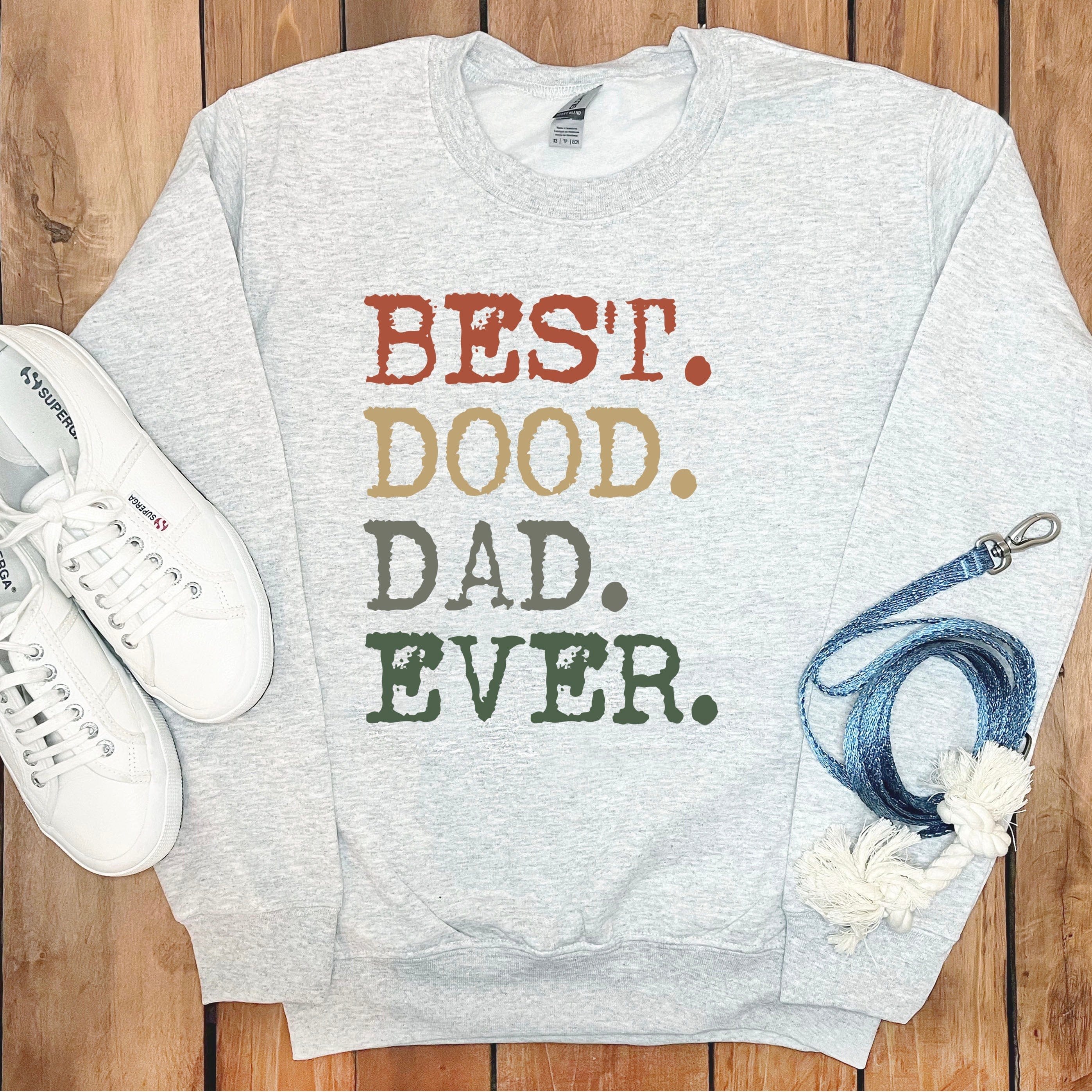 Best Dood Dad Sweatshirt in Ash / S by Puppy Jo