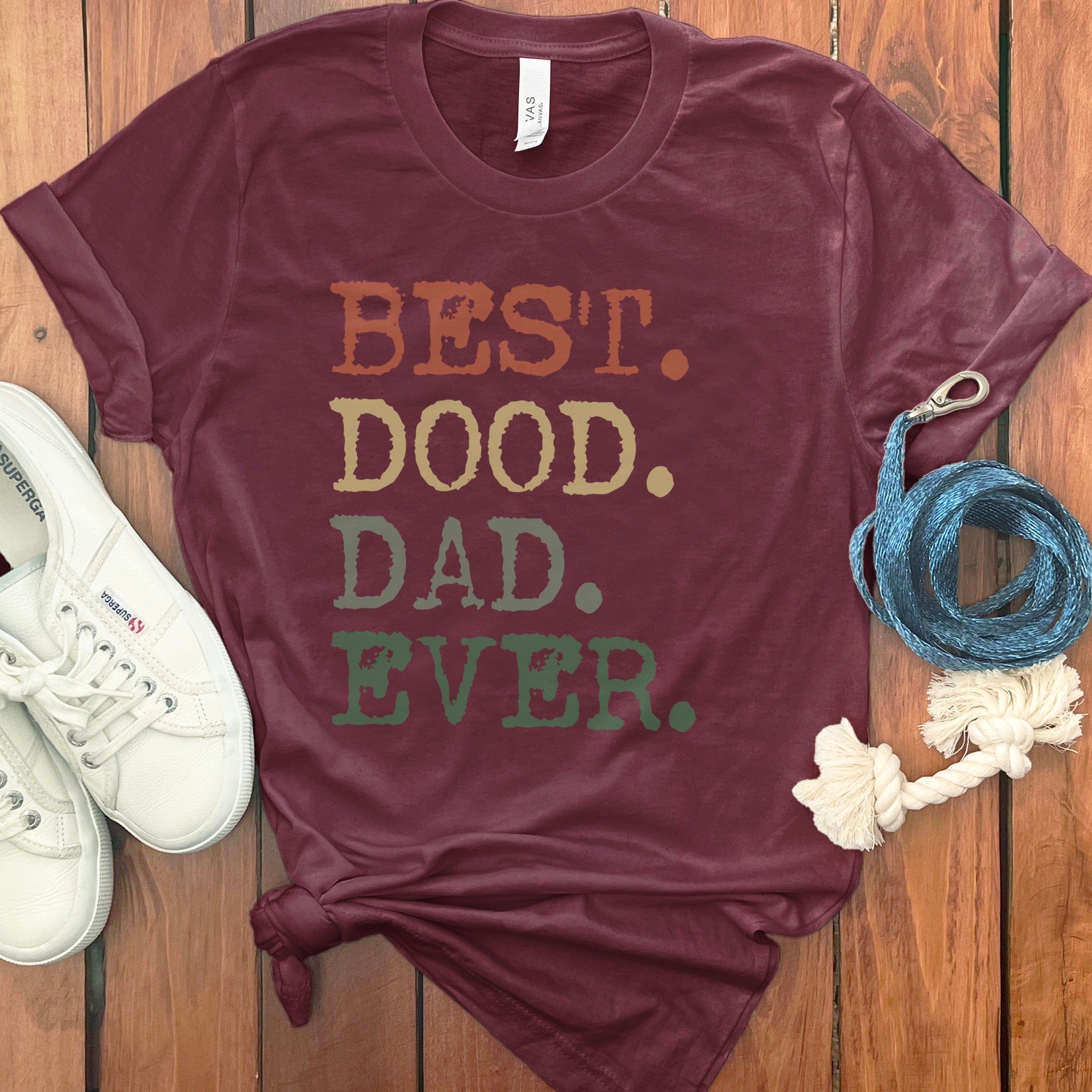 Best Dood Dad T-Shirt in Maroon / S by Puppy Jo