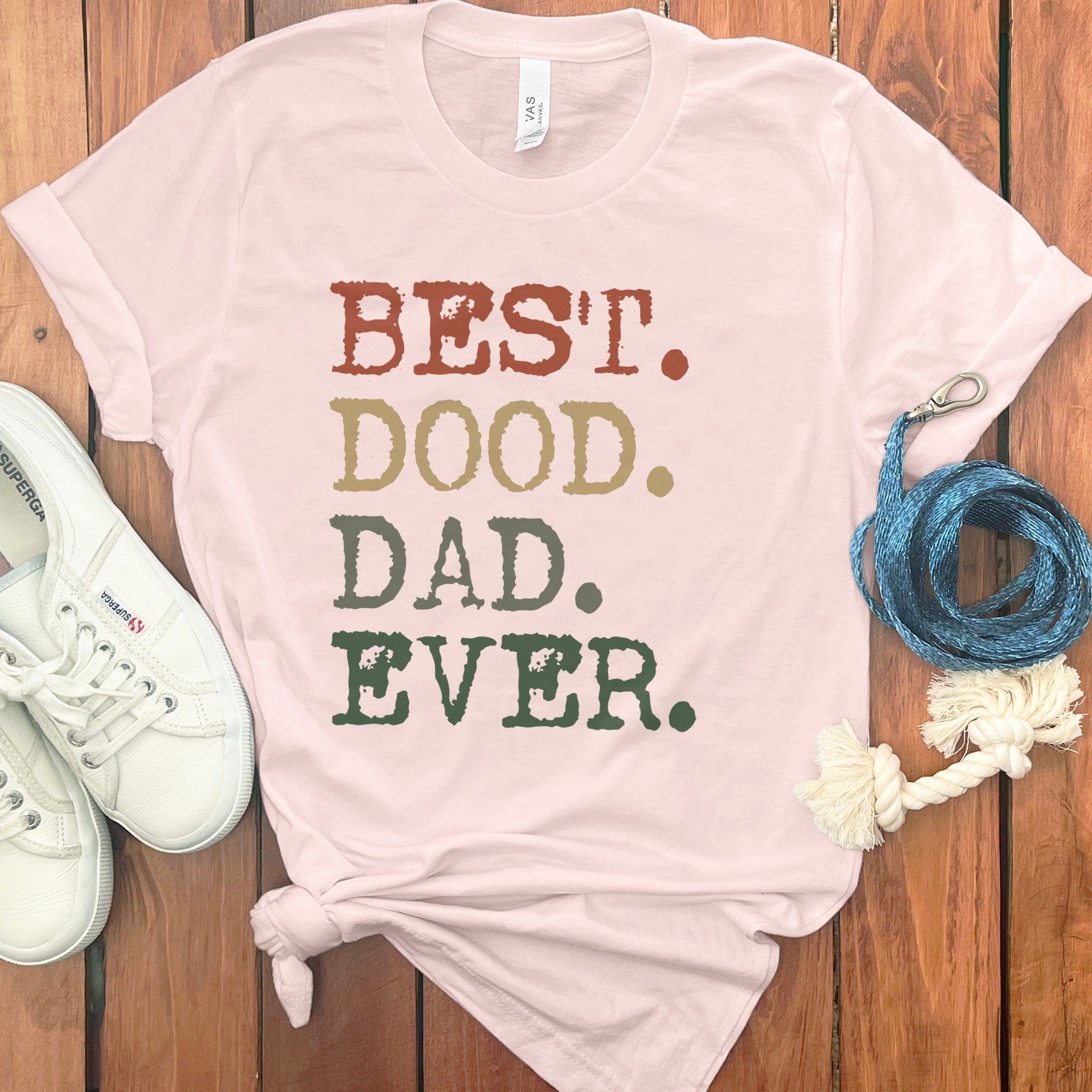 Best Dood Dad T-Shirt in Soft Pink / S by Puppy Jo