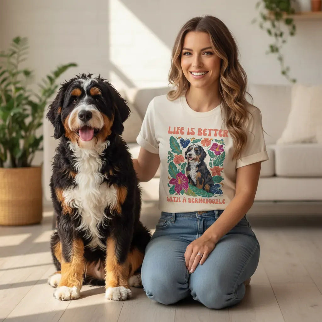 Better With a Bernedoodle in by Puppy Jo