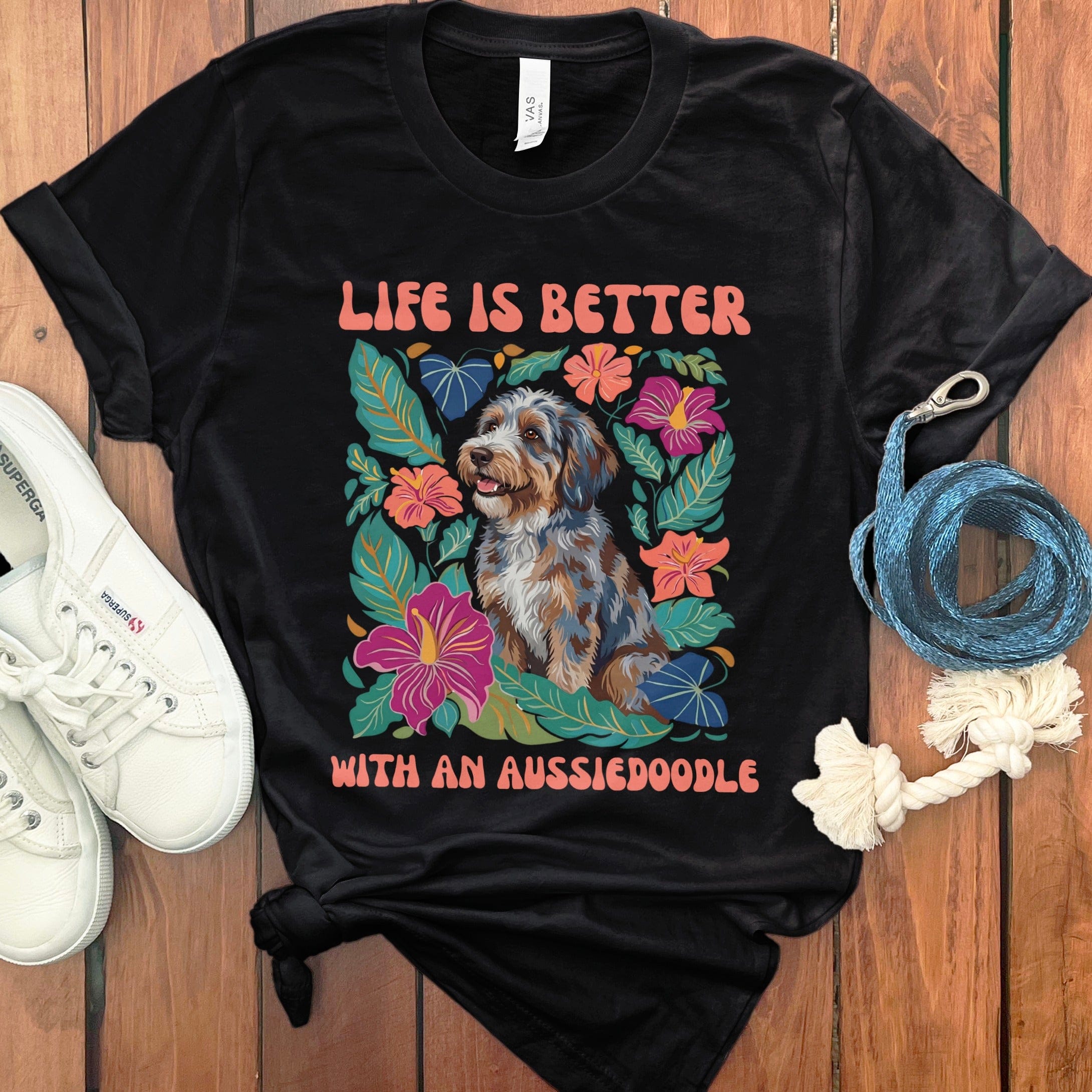 Better With an Aussiedoodle in Black / S by Puppy Jo